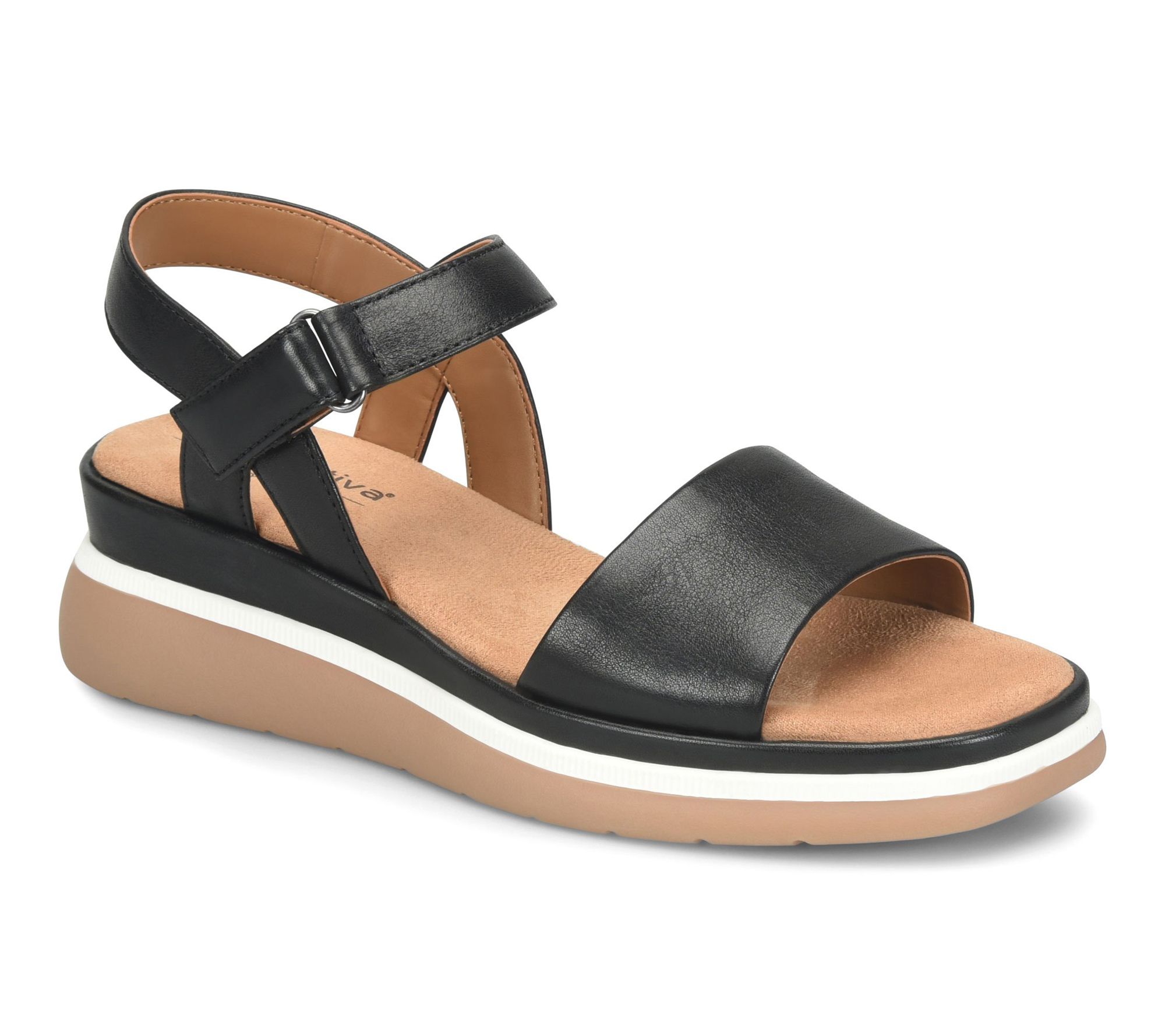 Comfortiva Leather Sporty Slingback Sandal - Ash