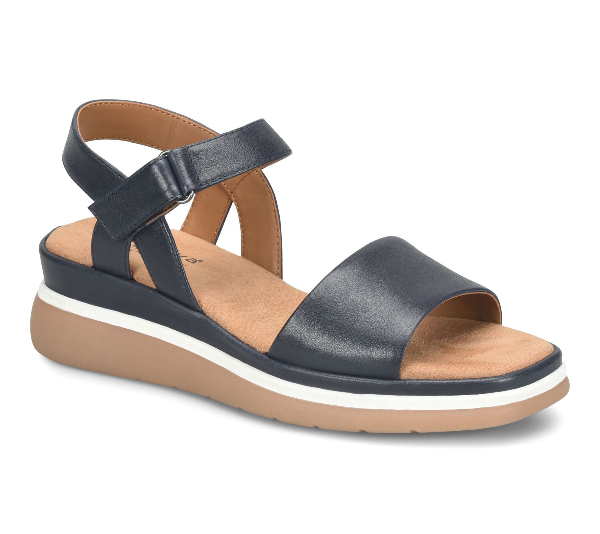 Comfortiva Leather Sporty Slingback Sandal - Ash