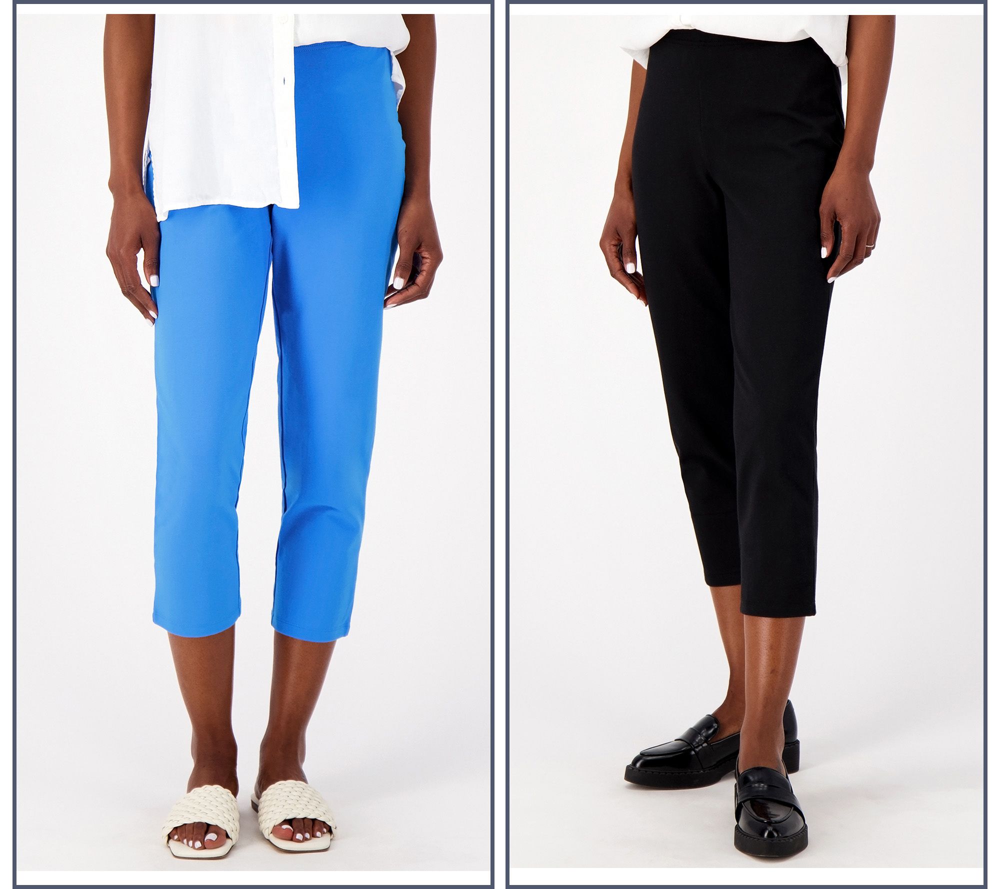 Women With Control Petite Knit Pull On Capri Pant