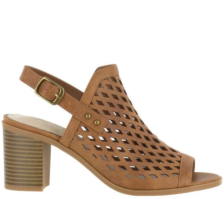 qvc block heel sandals