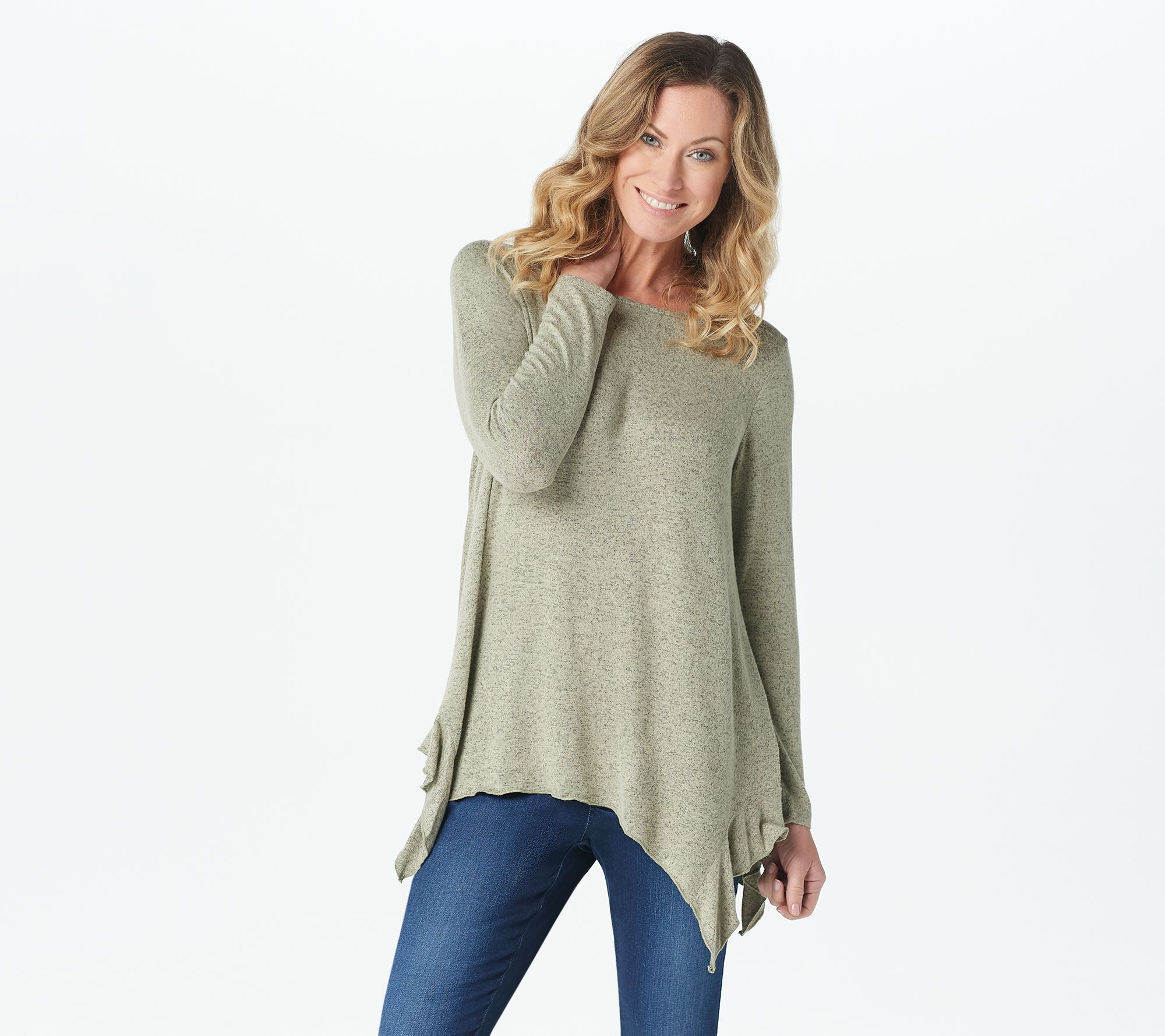 "As Is" Belle by Kim Gravel Hacci Top with Drama Hem