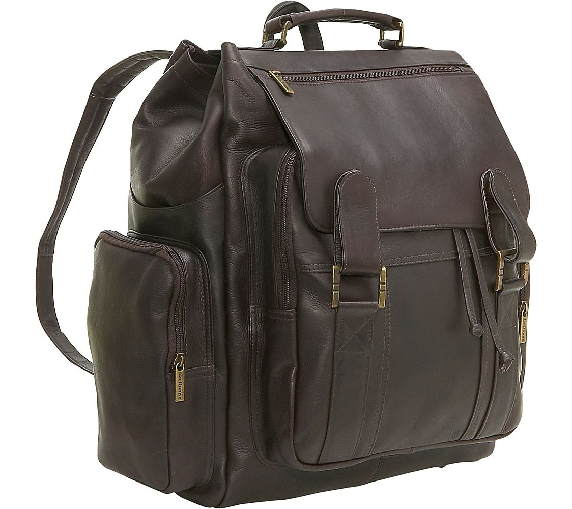 Le Donne Leather Large Traveler Backpack - QVC.com