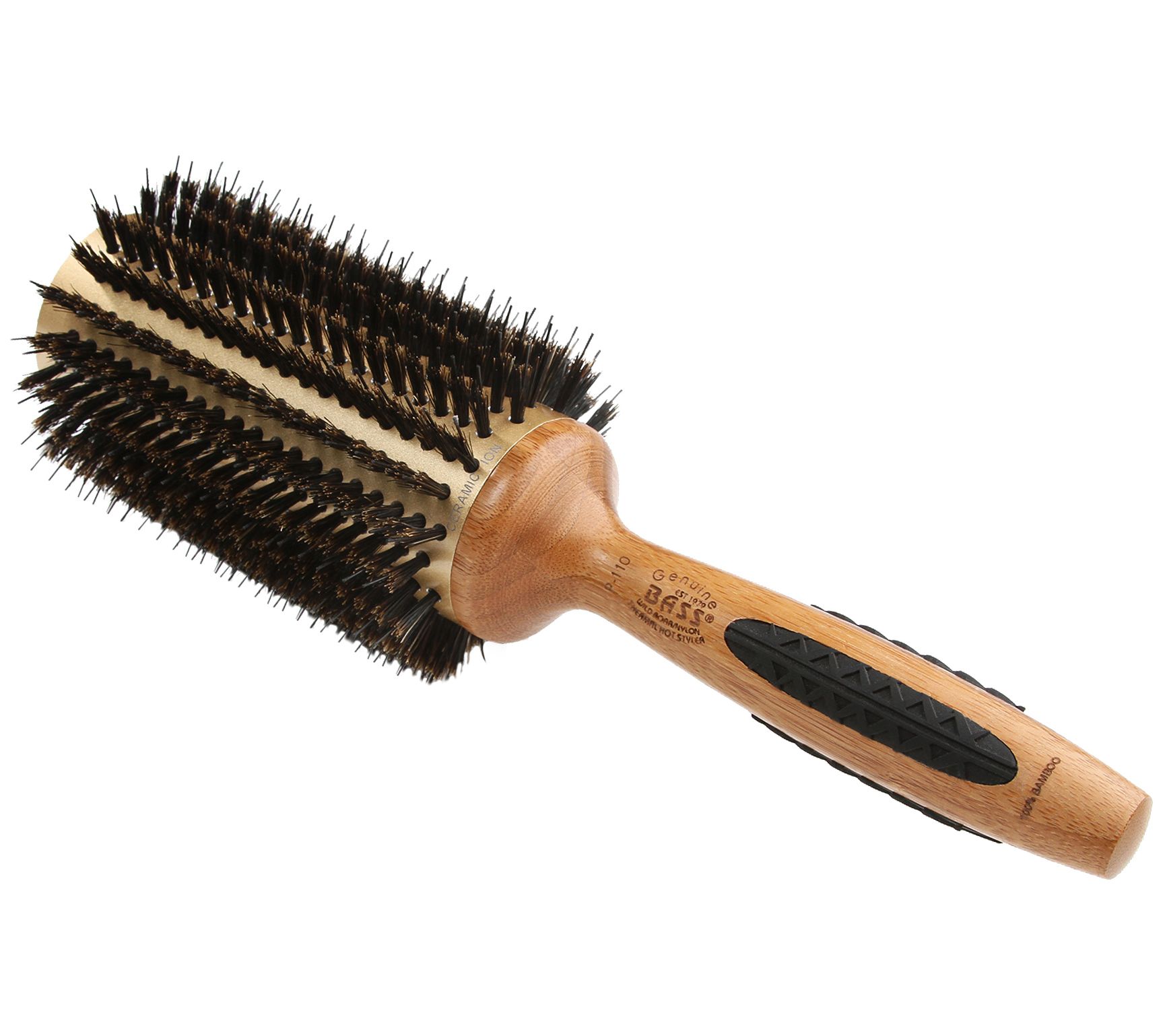 Bass Brushes P110 Straighten & Curl XL Round Hair Brush - QVC.com