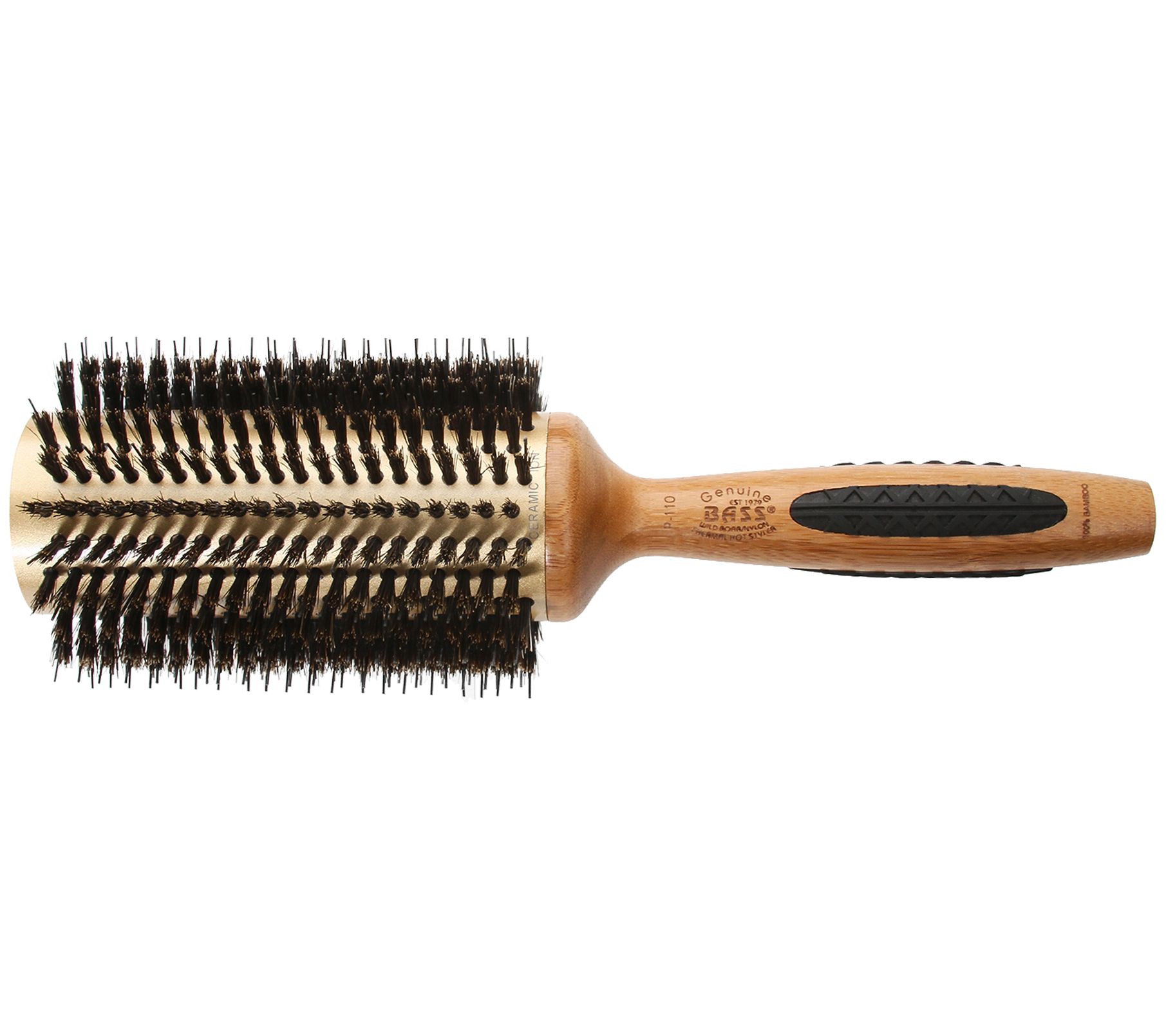 Bass Brushes P110 Straighten & Curl XL Round Hair Brush - QVC.com