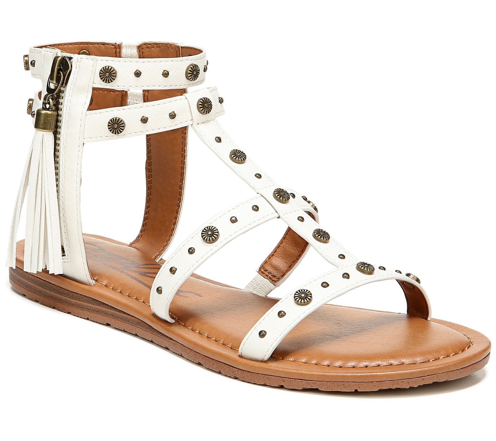 Zodiac Studded Gladiator Sandals - Yvon - QVC.com