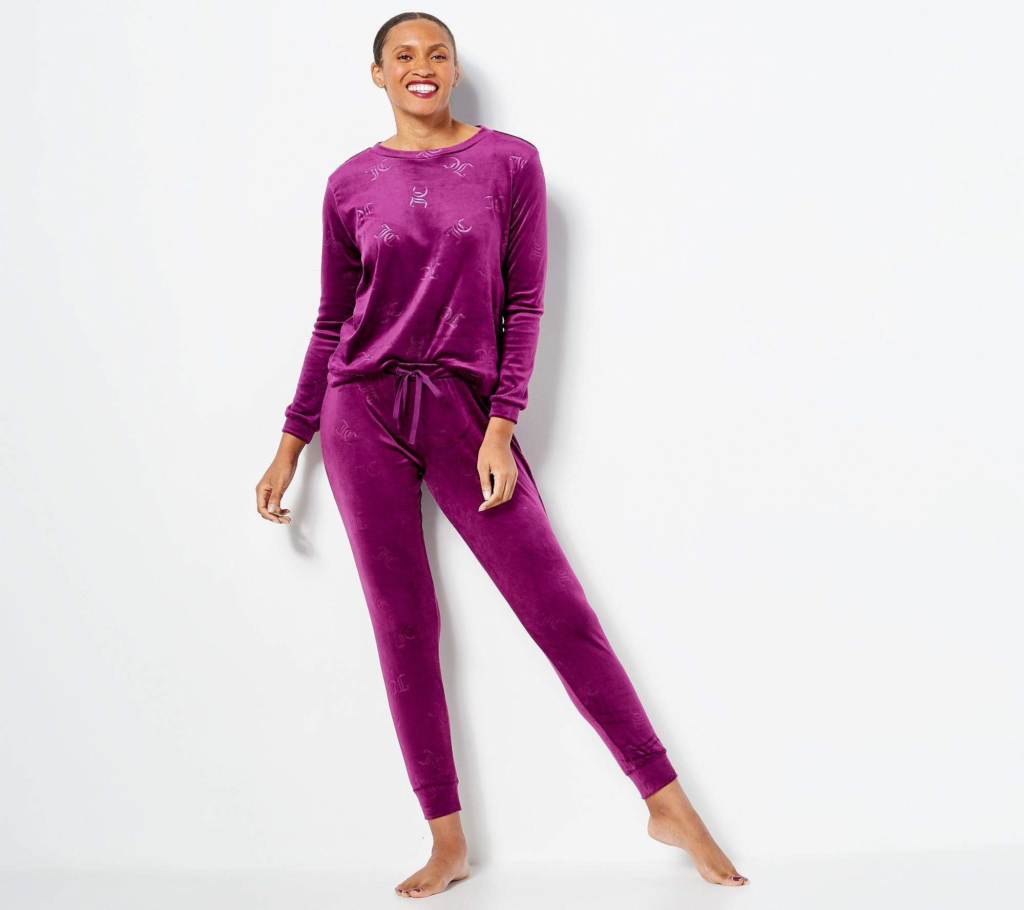 Juicy Couture 2-piece Logo Tee & Pants Pajama Set in Pink