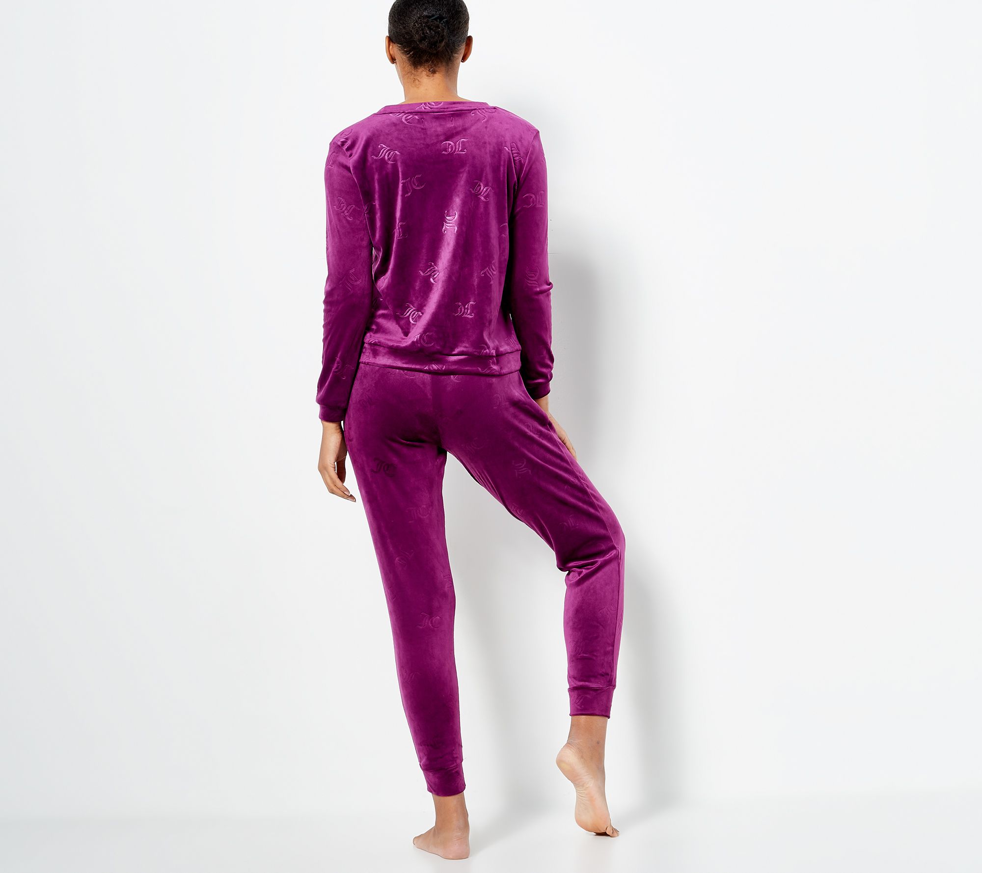 Juicy Couture Velvet Fleece Embossed Pajama Set 