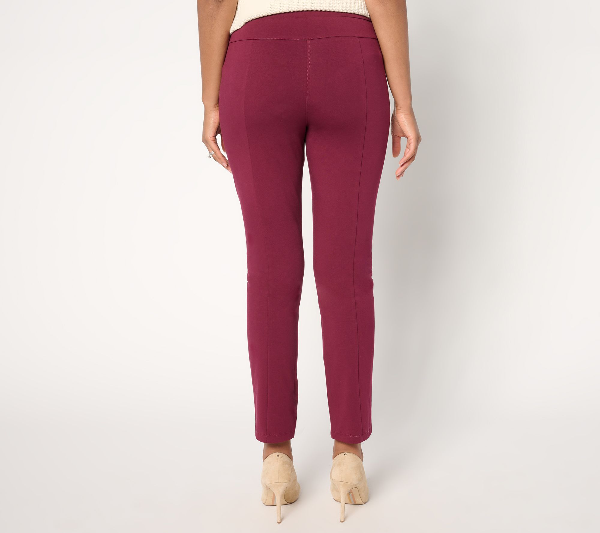Susan Graver Weekend Regular Premium Stretch Slim- Leg Ankle Pants