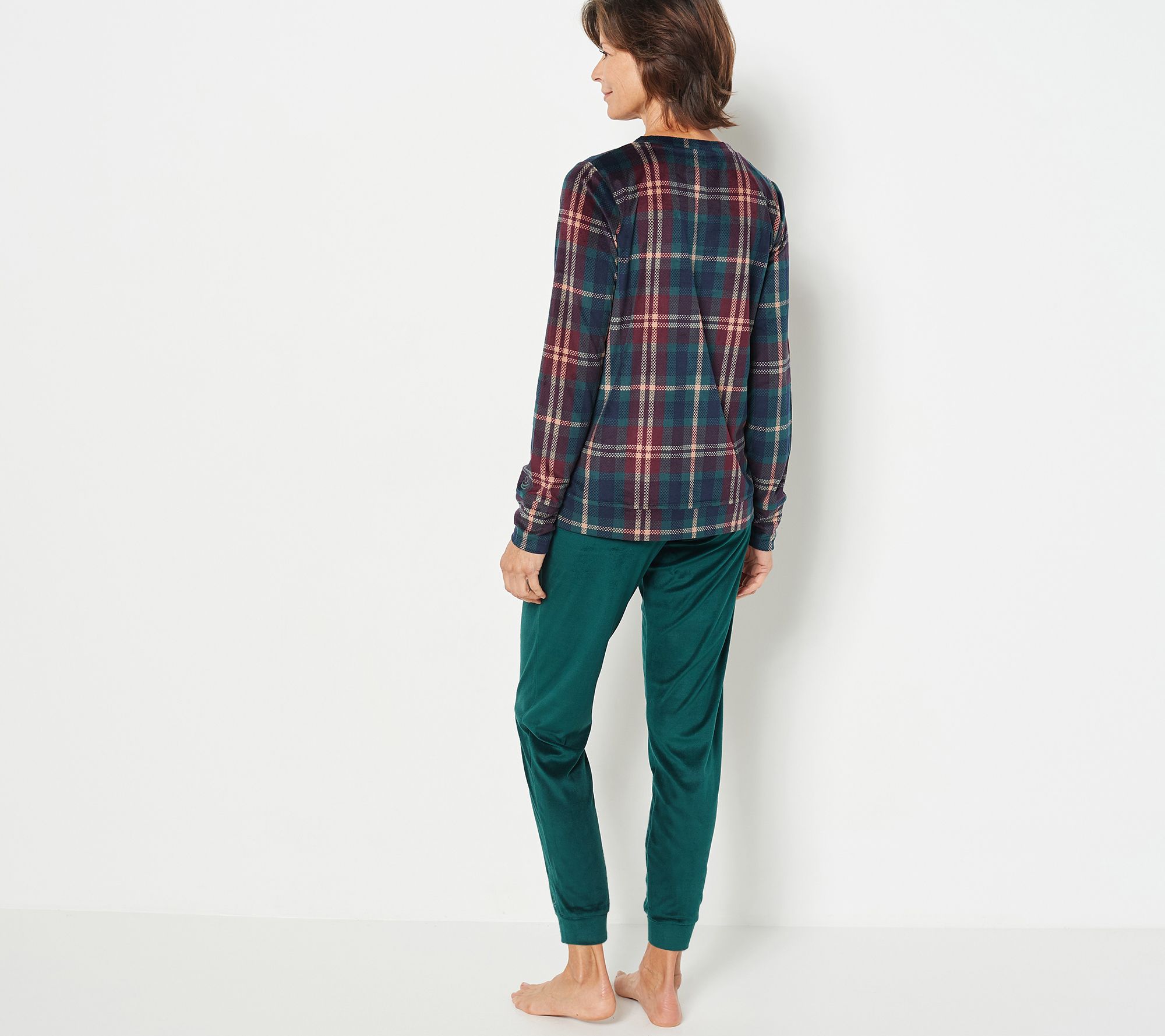 Cuddl Duds Soft Velour Fireside Lounge Set