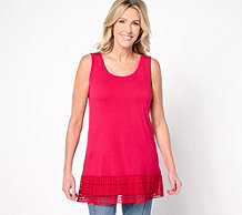  LOGO Layers by Lori Goldstein Tank Top with Broomstick Hem - A469690