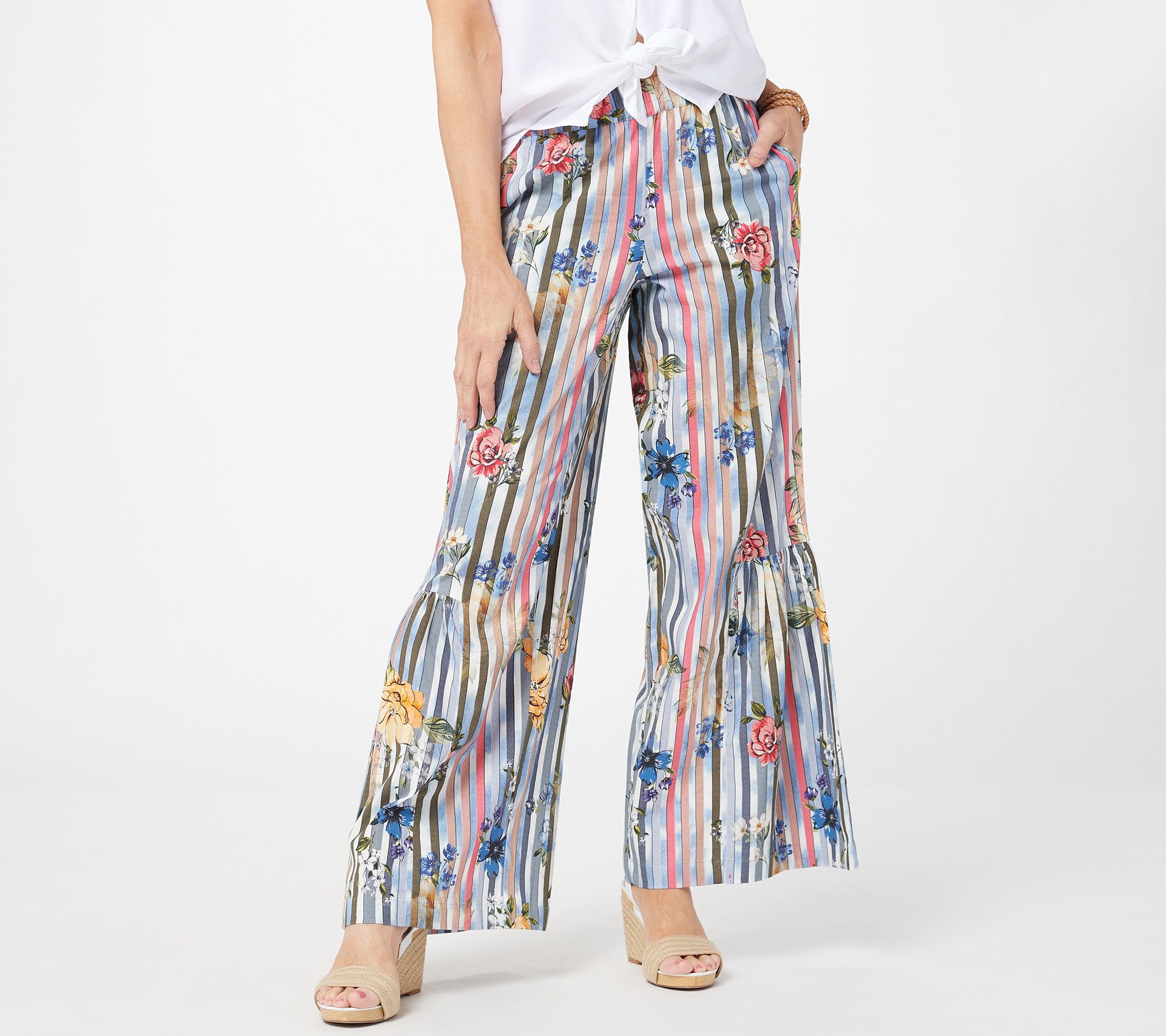 Lori & Jane Girls' Chevron-Printed Palazzo Pants