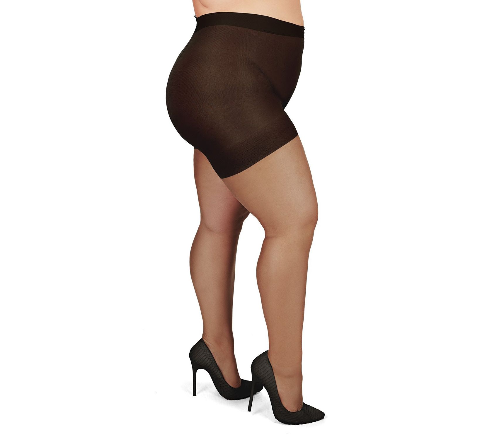 Memoi Plus Size Curvy Ultra Sheer Control Top P antyhose