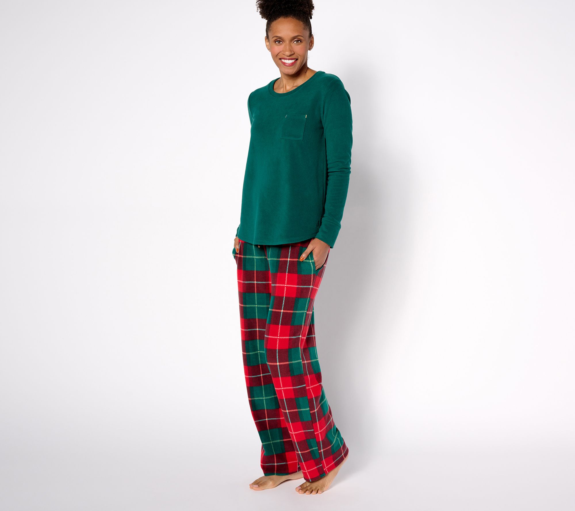 Cuddl Duds Fleecewear with Stretch Pajama Set 