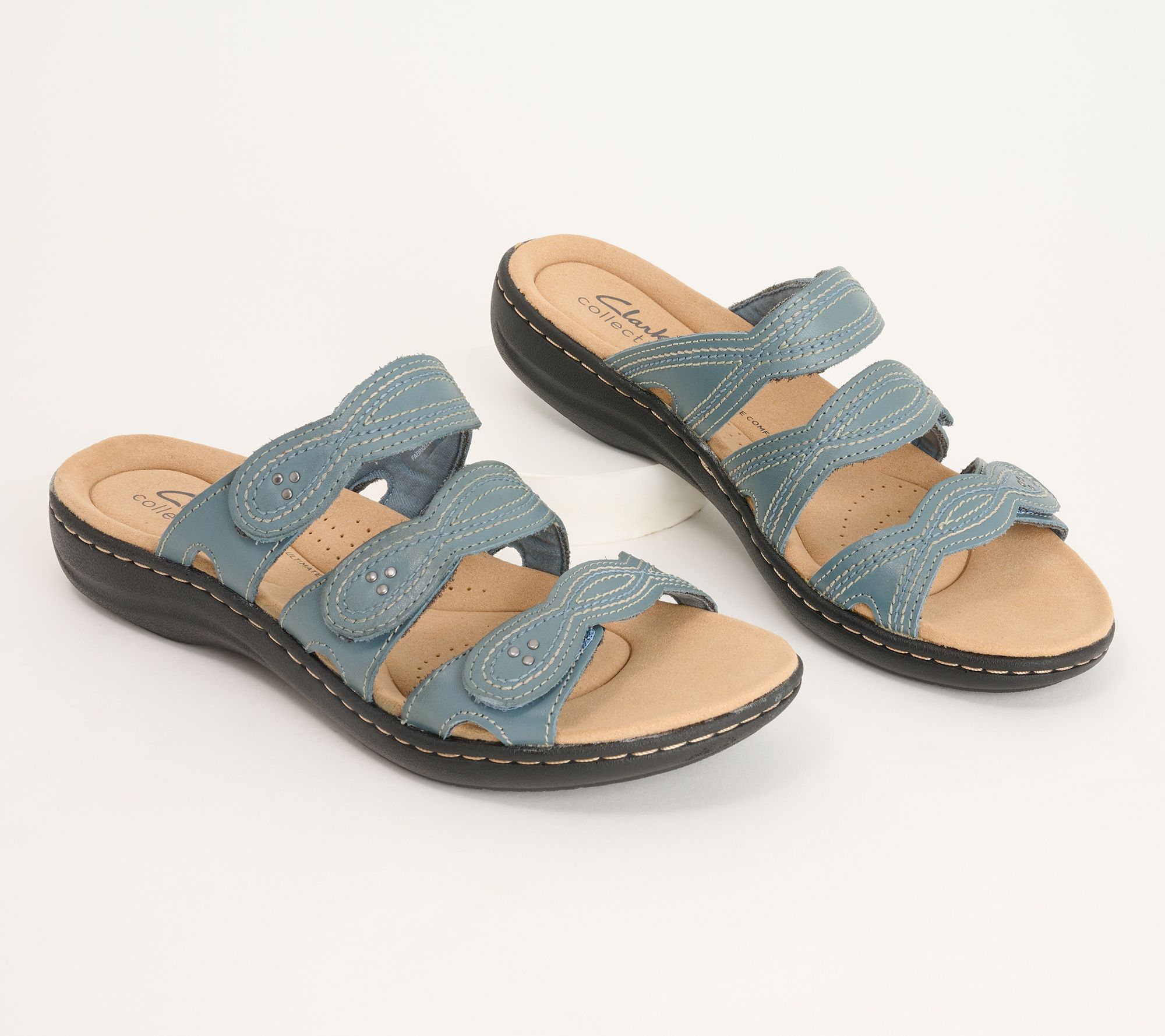 Clarks Collection Leather Slide - - QVC.com
