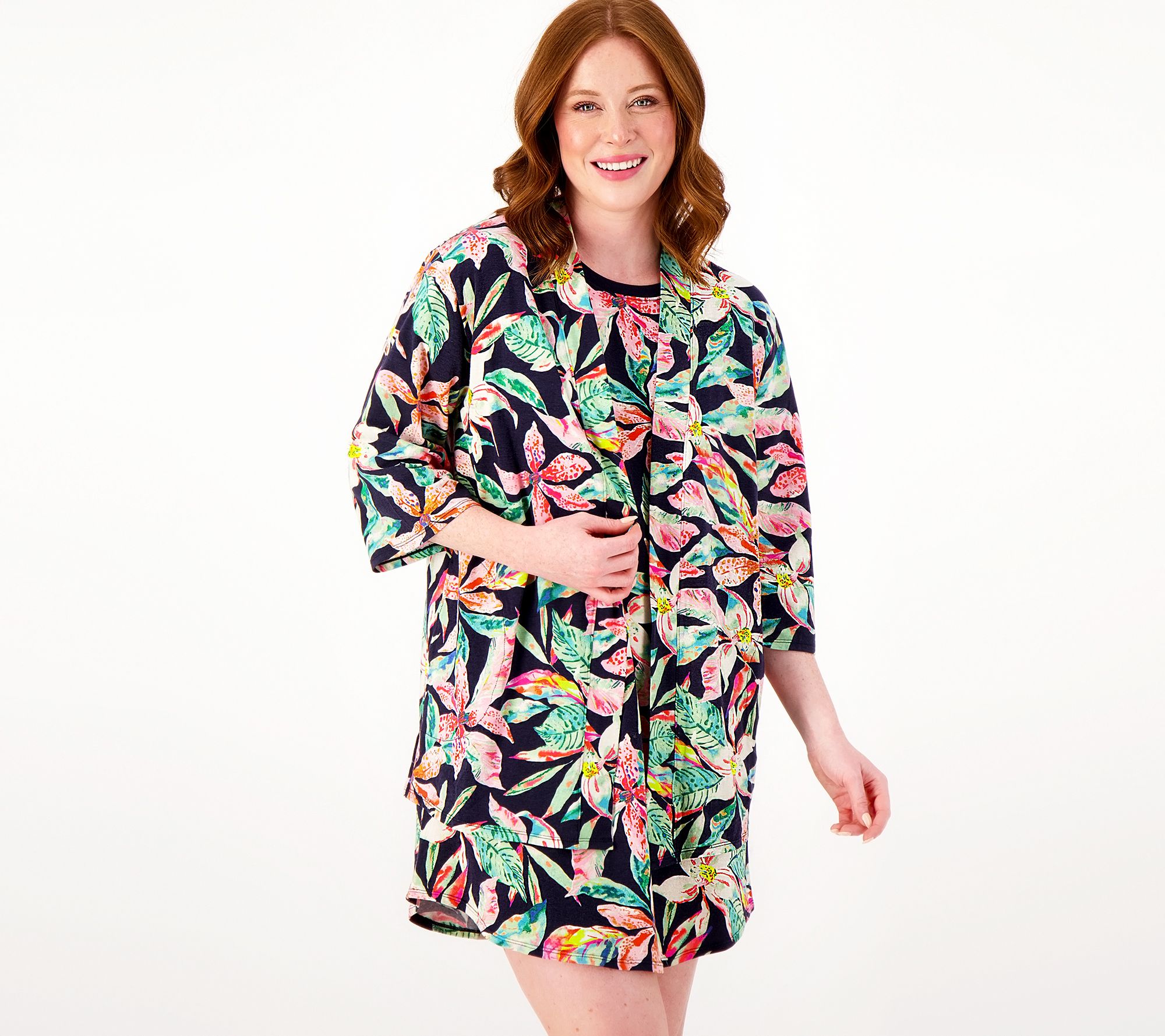 Cuddl Duds Cotton Core Open Front Topper