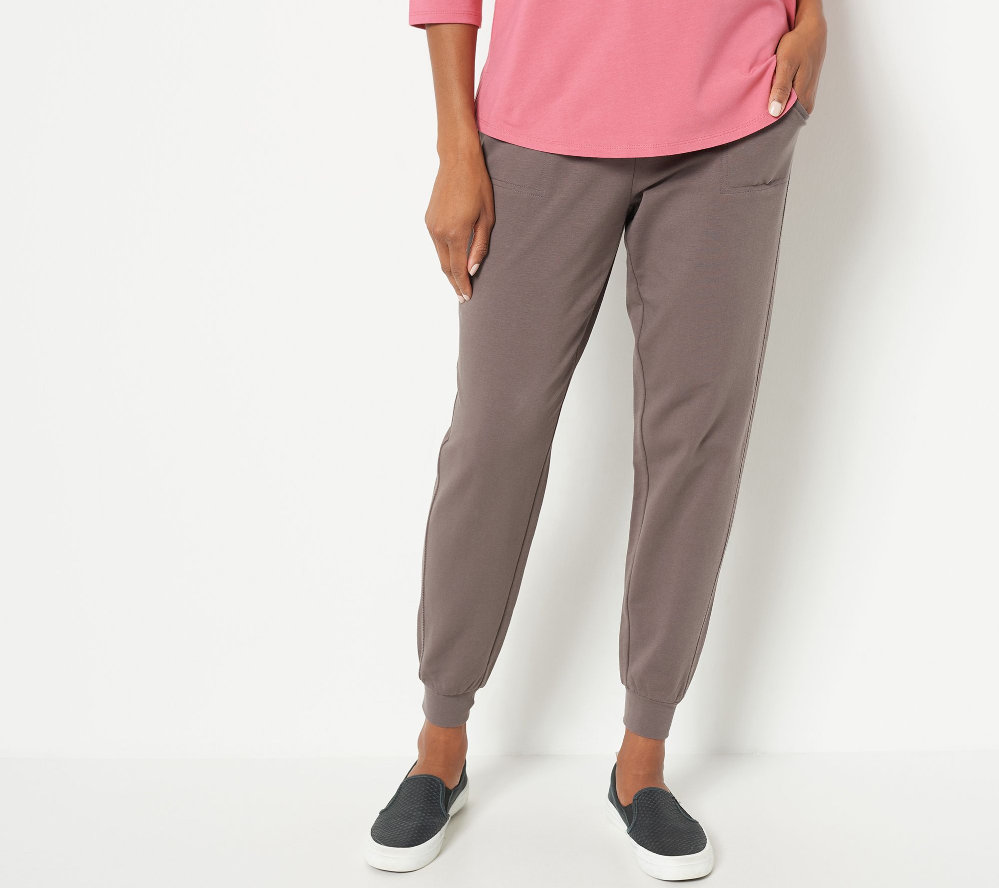 "As Is" Belle by Kim Gravel Petite French Terry Joggers