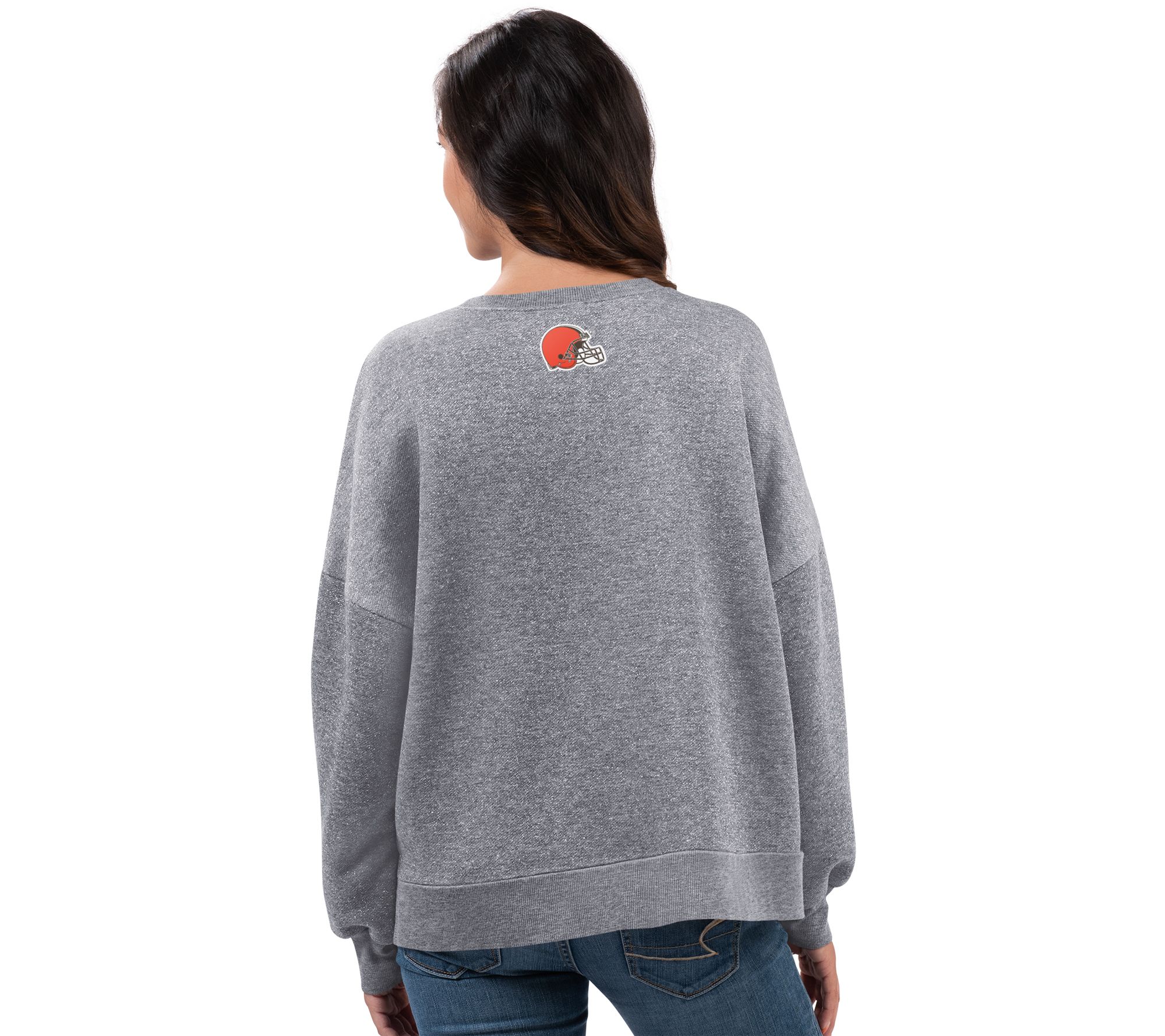 NFL Women's Shining Grey Crewneck w/ Team Name