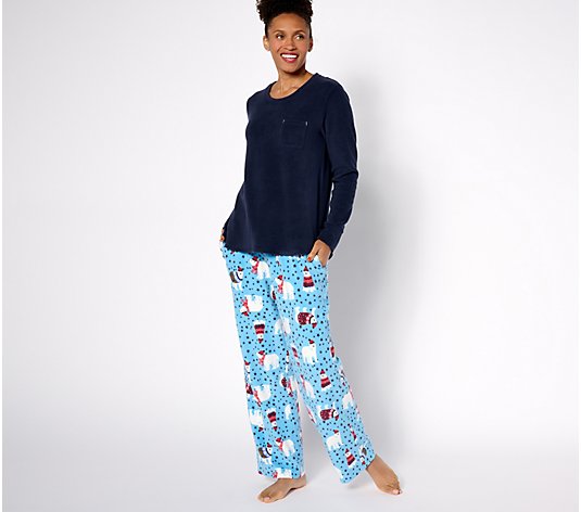 Cuddl Duds Regular Fleecewear with Stretch Pajama Set