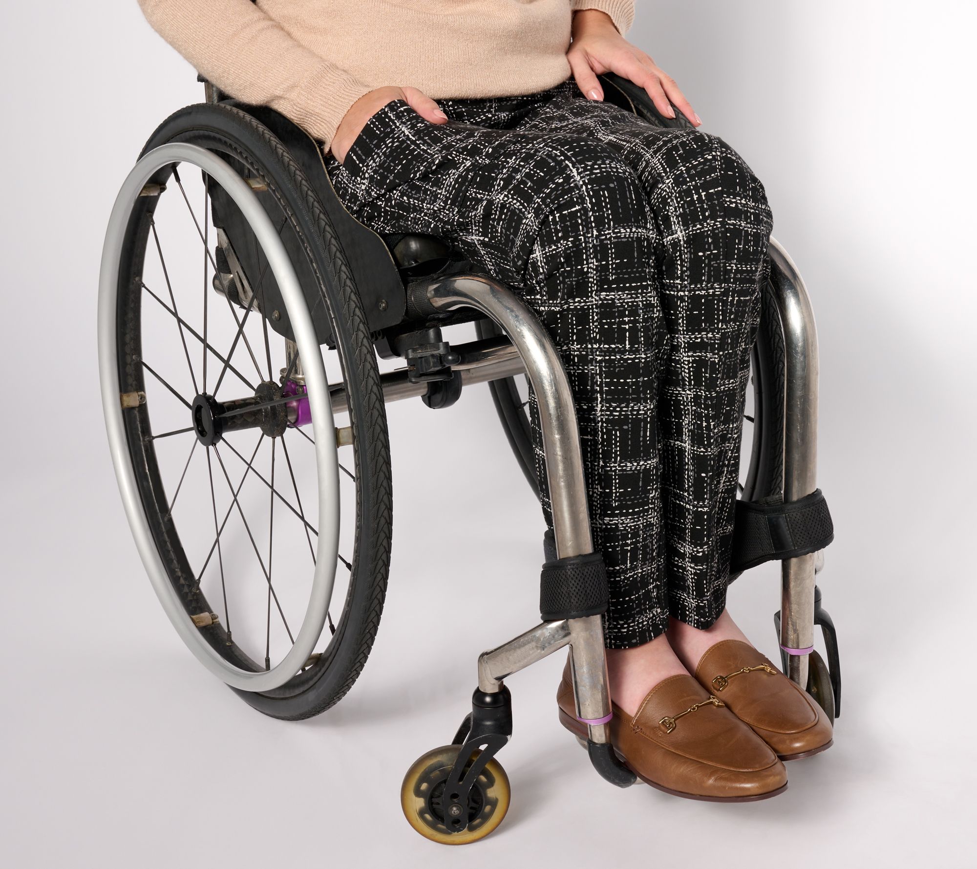 Denim & Co. Adaptive Active Duo Stretch Straight Pant Wheelchair Fit