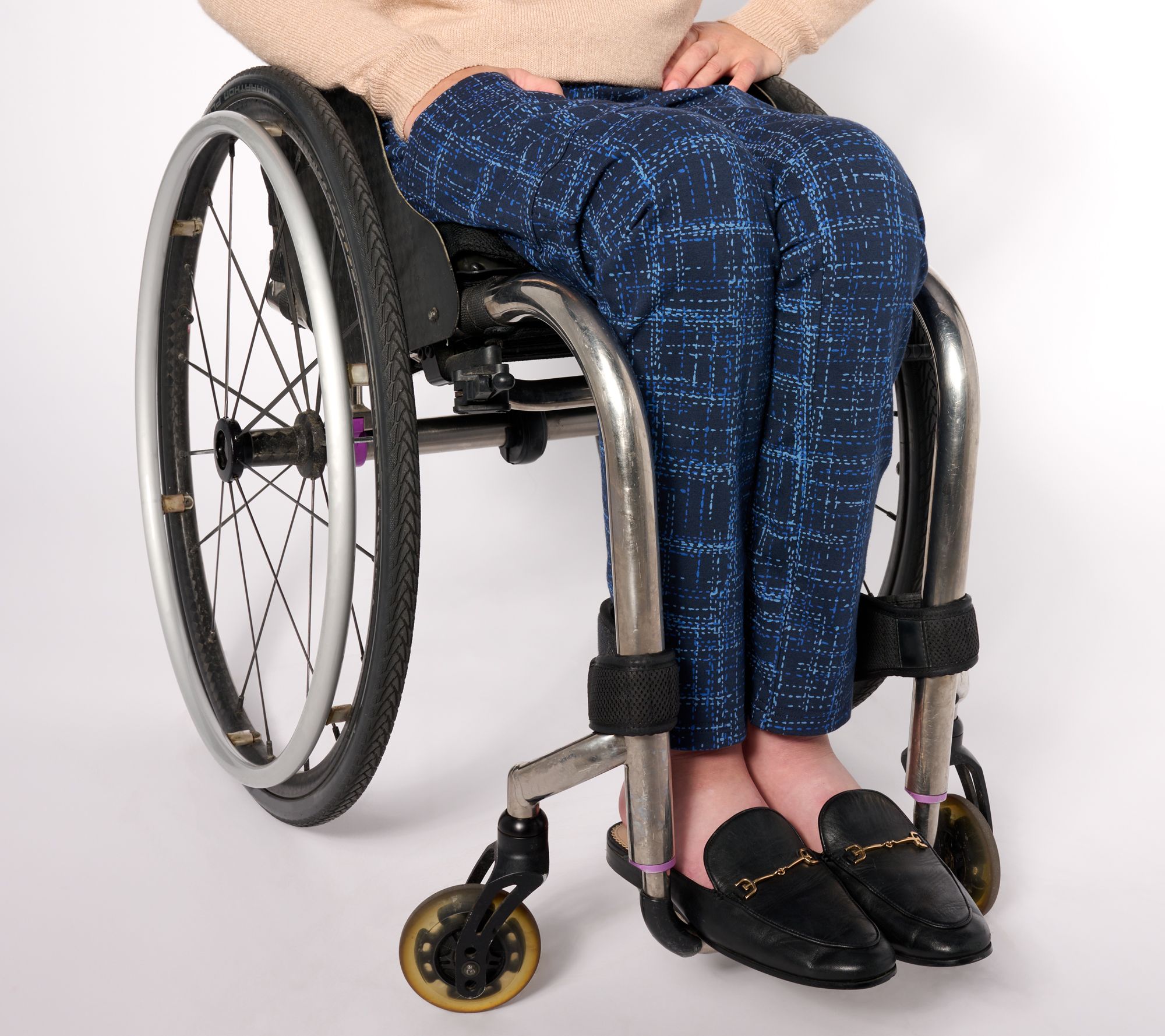 Denim & Co. Adaptive Active Duo Stretch Straight Pant Wheelchair Fit