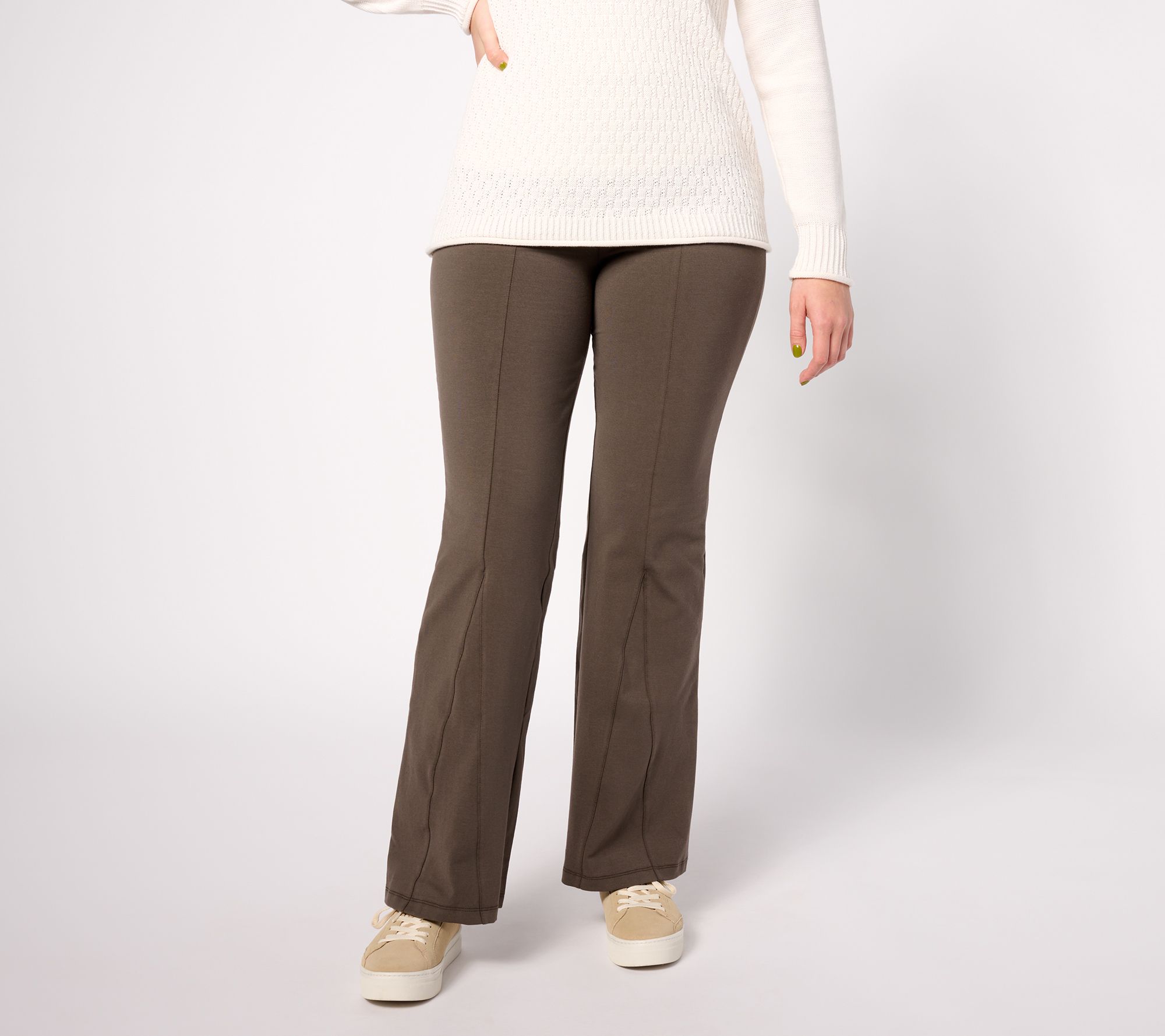 "As Is" Women withControl Reg Tummy Control Cotton Jersey Godet Pant