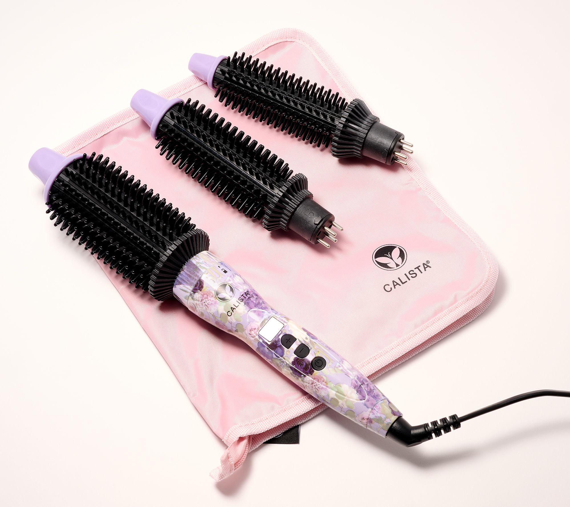 Perfecter Pro Swap Top 3-in-1 Heated Round Brush w/ Pouch