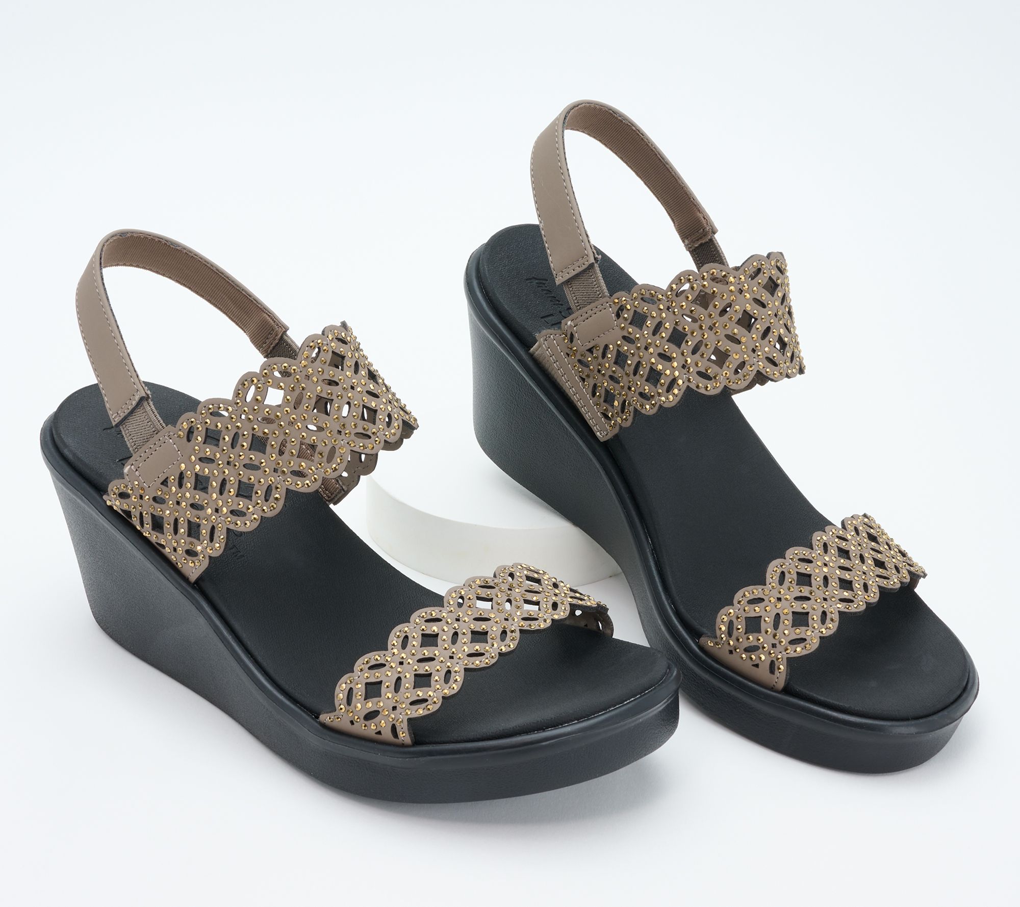 "As Is" Skechers Scalloped Rhinestone Wedges