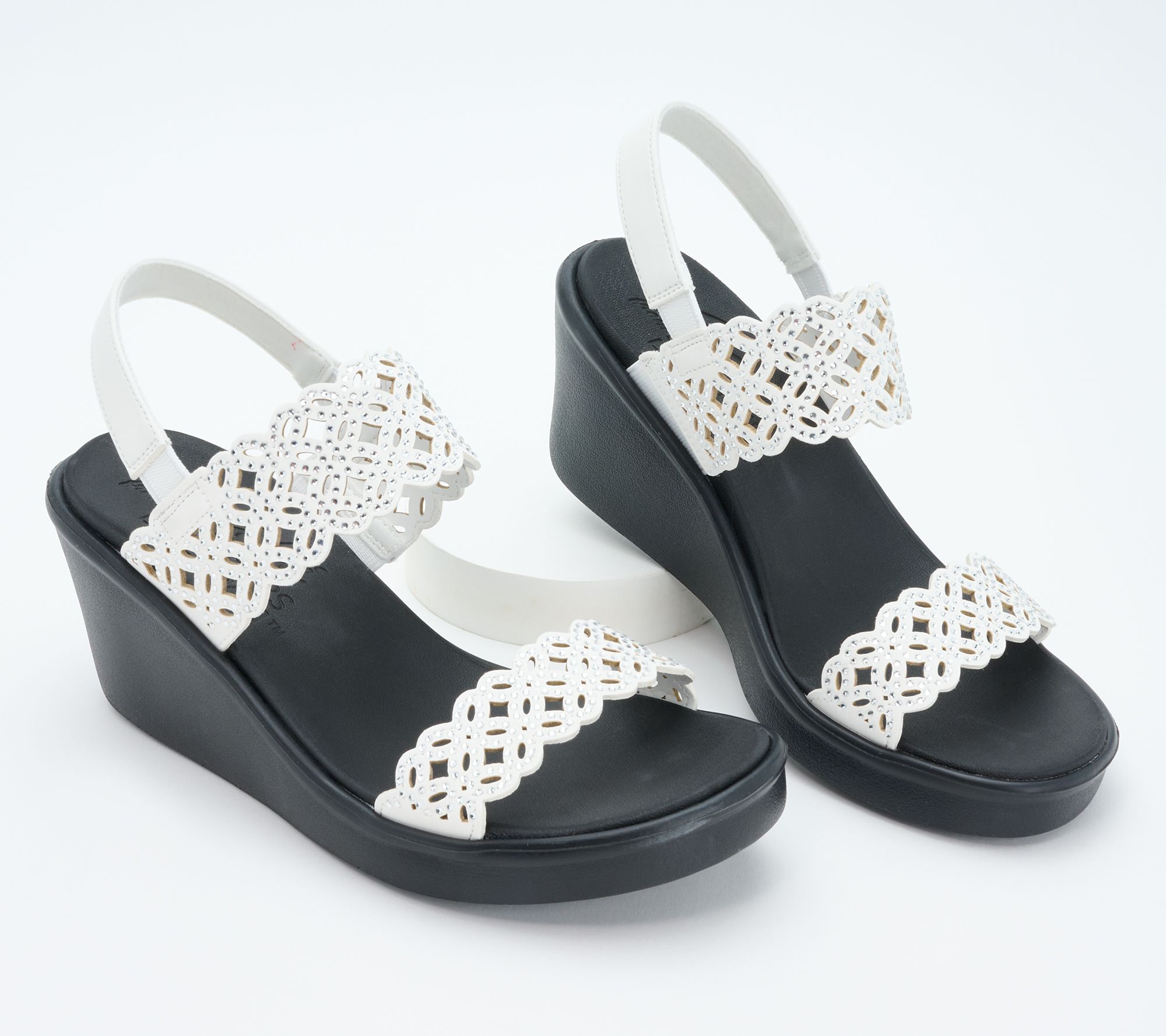 "As Is" Skechers Scalloped Rhinestone Wedges