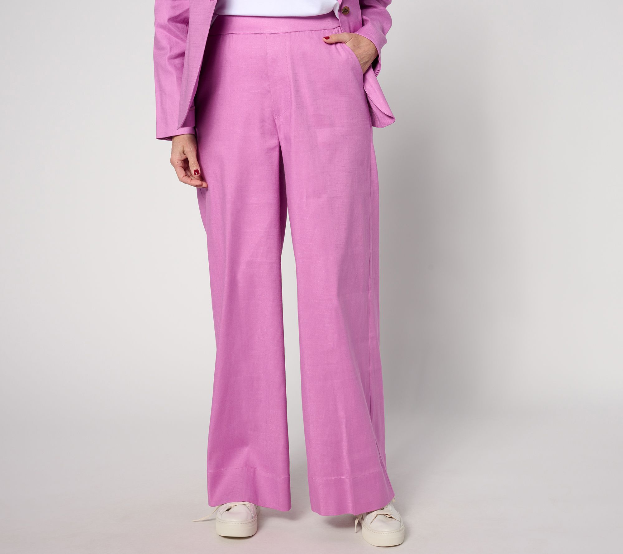 Studio Park x Leah Williams Tall Elevated Linen Wide Leg Trouser