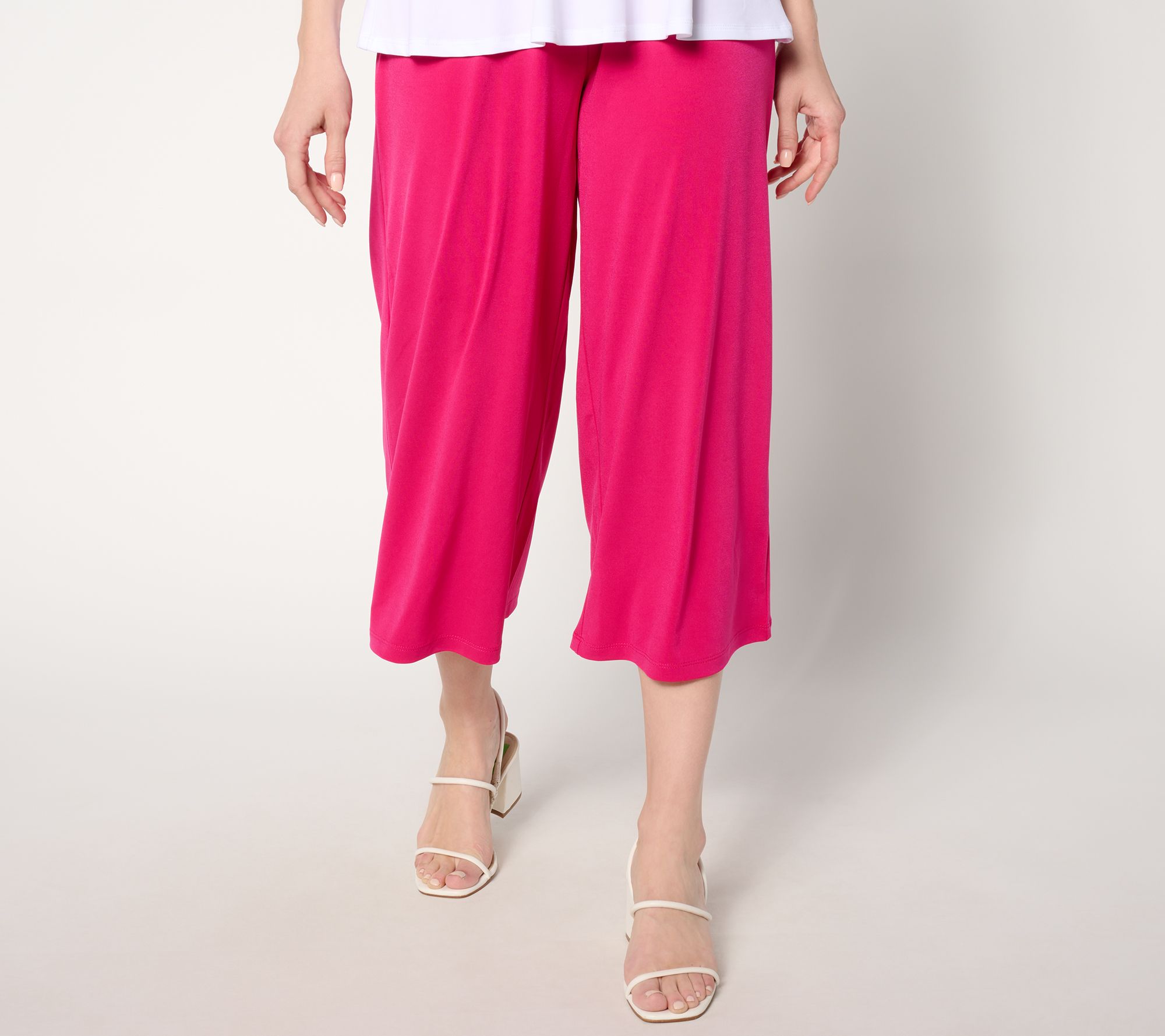 Susan Graver Modern Essentials Liquid Knit Crop Pants - QVC.com