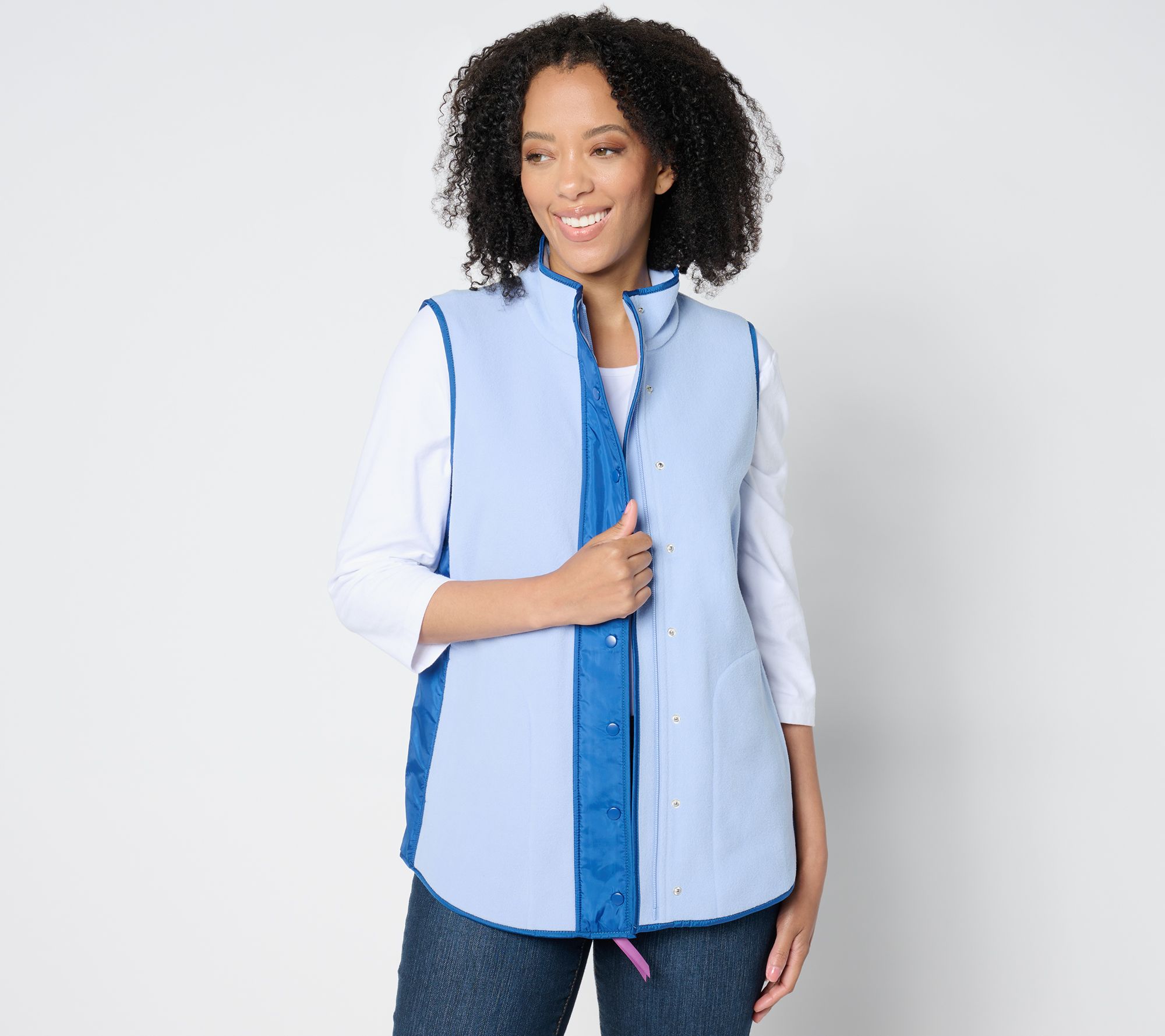 Sport Savvy Fleece and Woven Mixed Vest