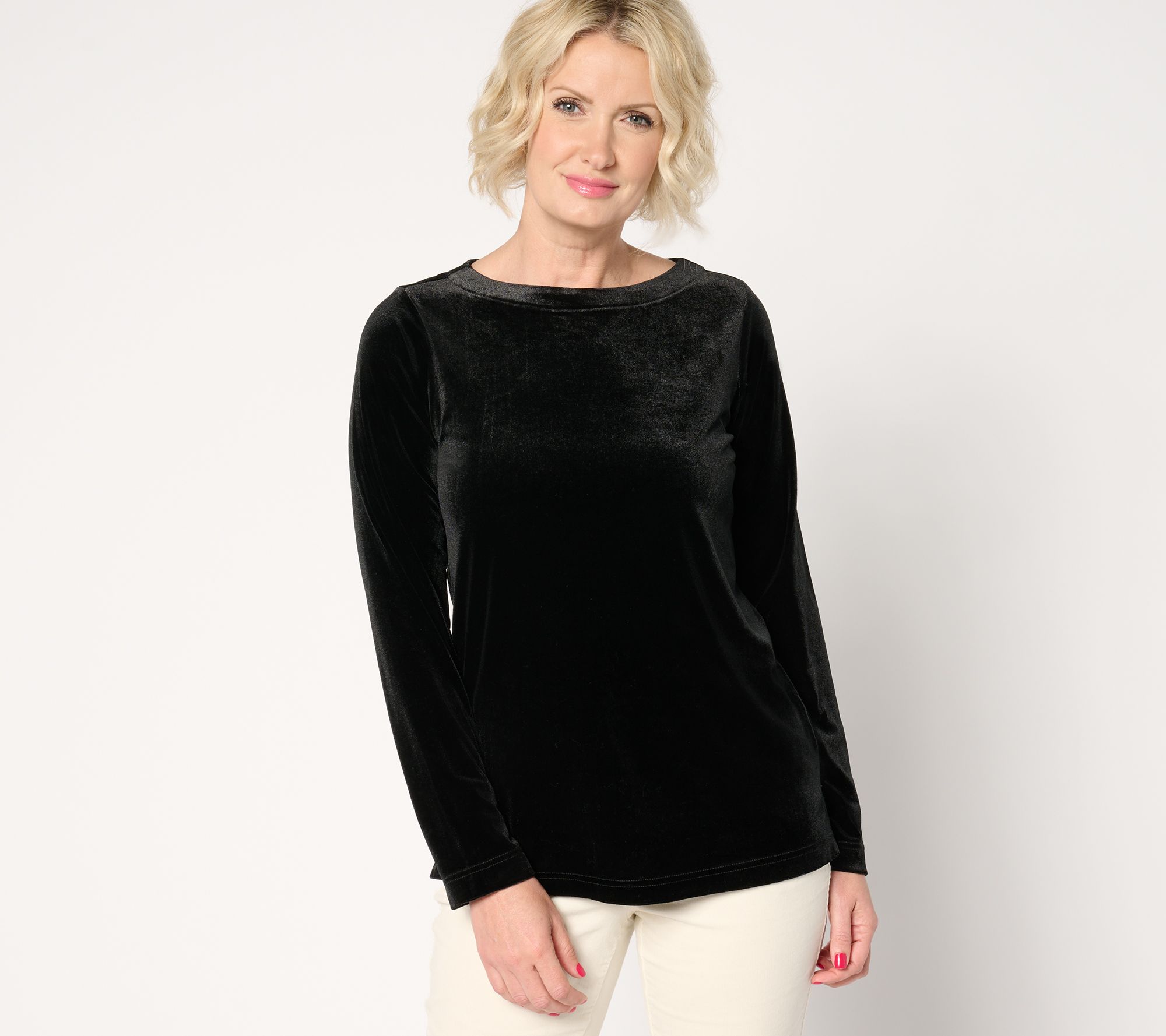 Belle by Kim Gravel Bellevet Boatneck Long Sleeve Top