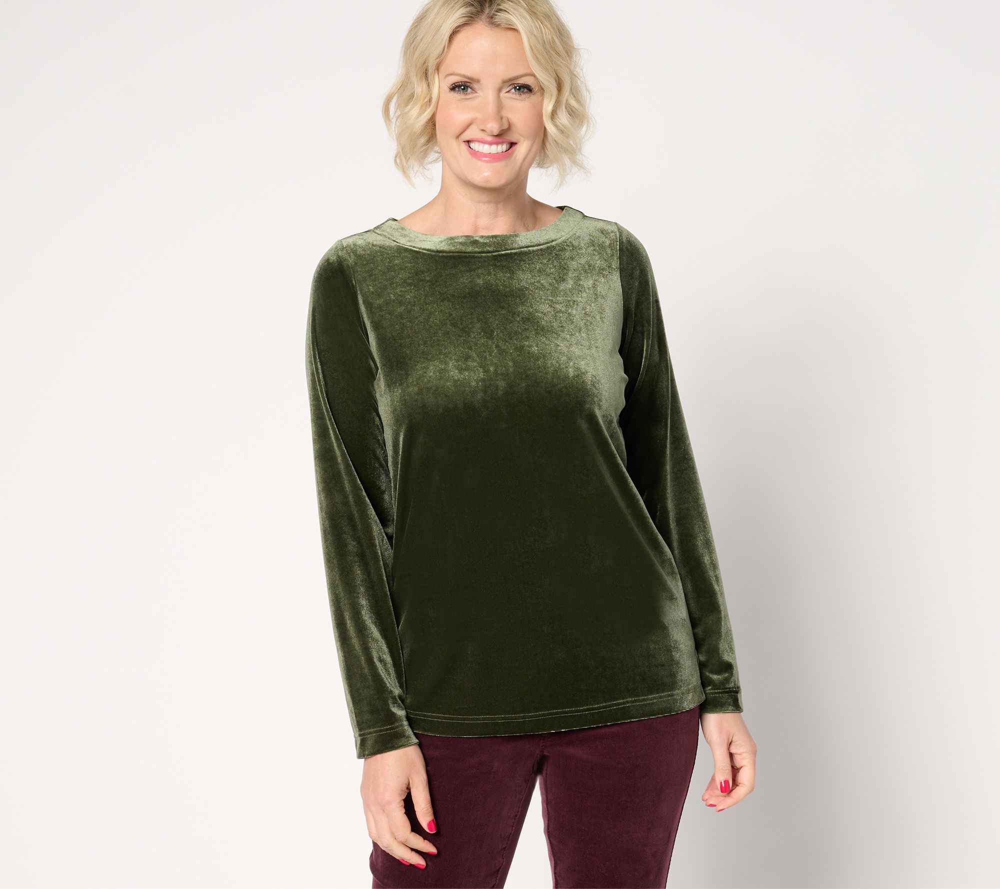 Belle by Kim Gravel Bellevet Boatneck Long Sleeve Top
