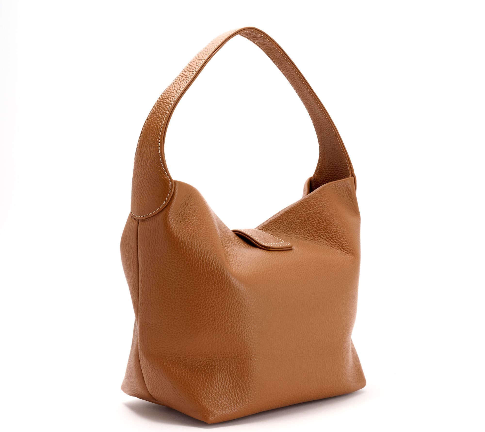 Dooney & 2024 Bourke Pebble Leather Logo Lock Hobo Toffee Brown