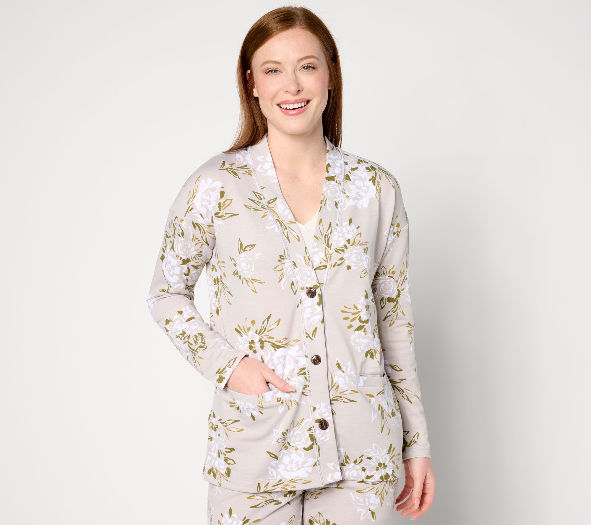 "As Is" Cuddl Duds Lightweight Comfort Cardigan