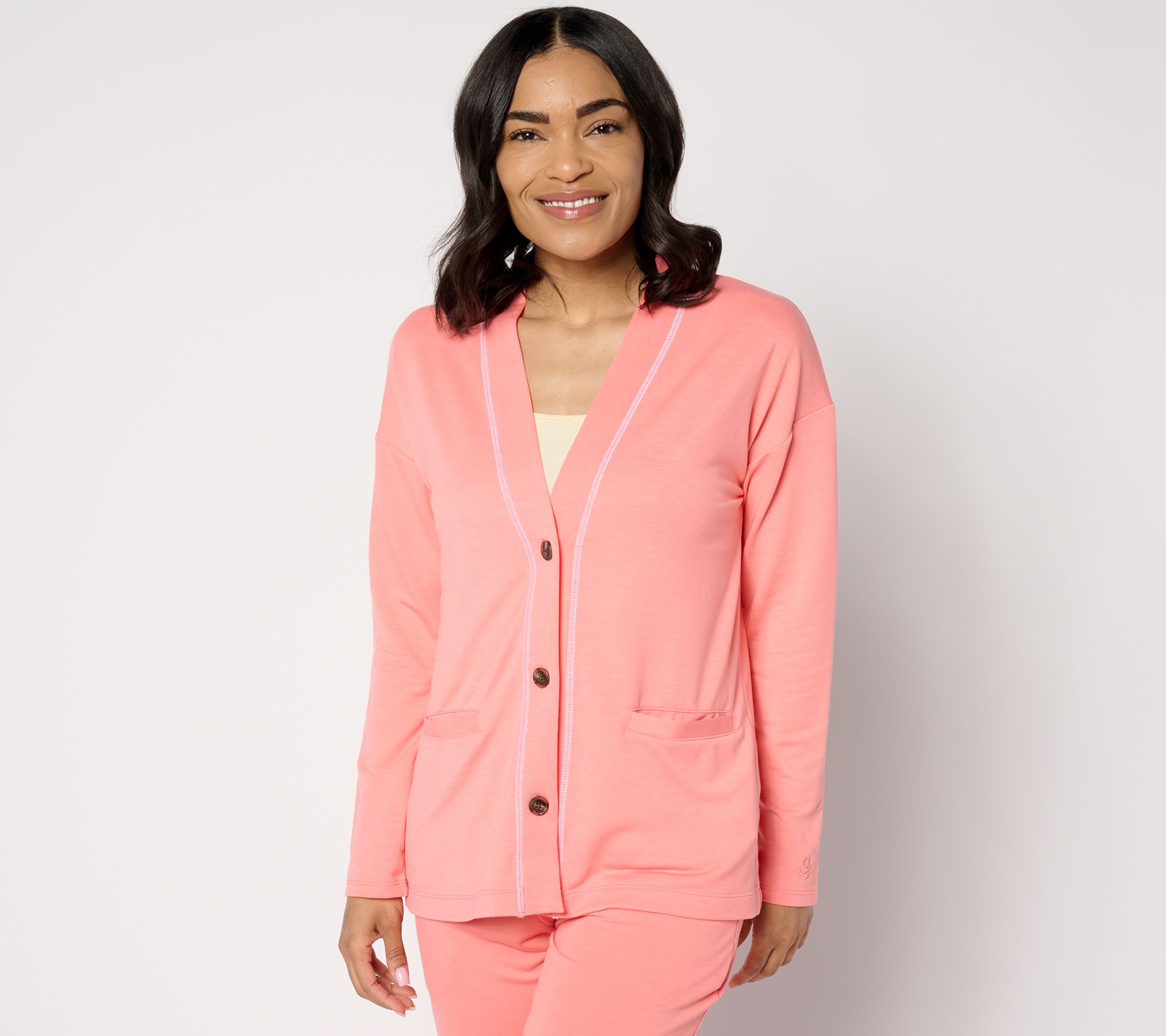 "As Is" Cuddl Duds Lightweight Comfort Cardigan