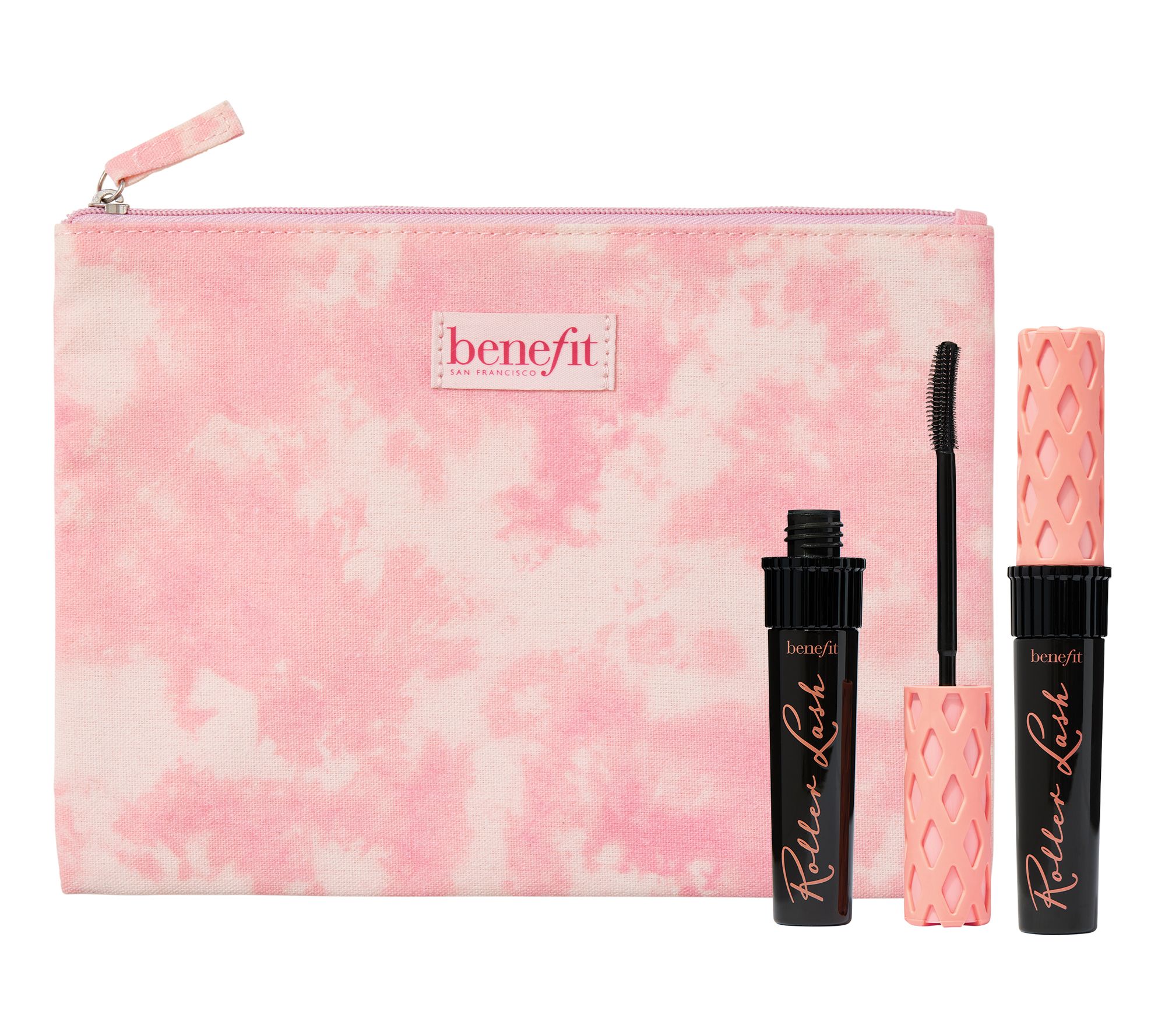 Benefit Roller Lash Curling Mascara Duo and Tie -Dye Bag Set