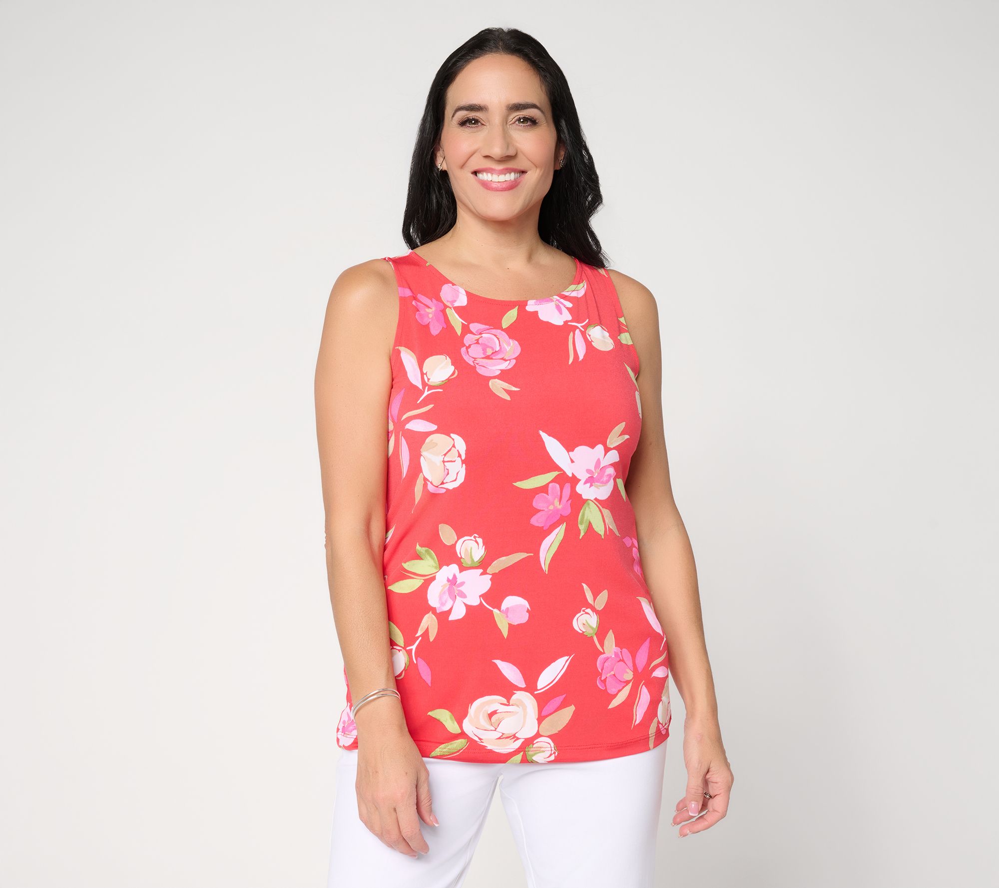 Susan Graver Printed Liquid Knit Sleeveless Top