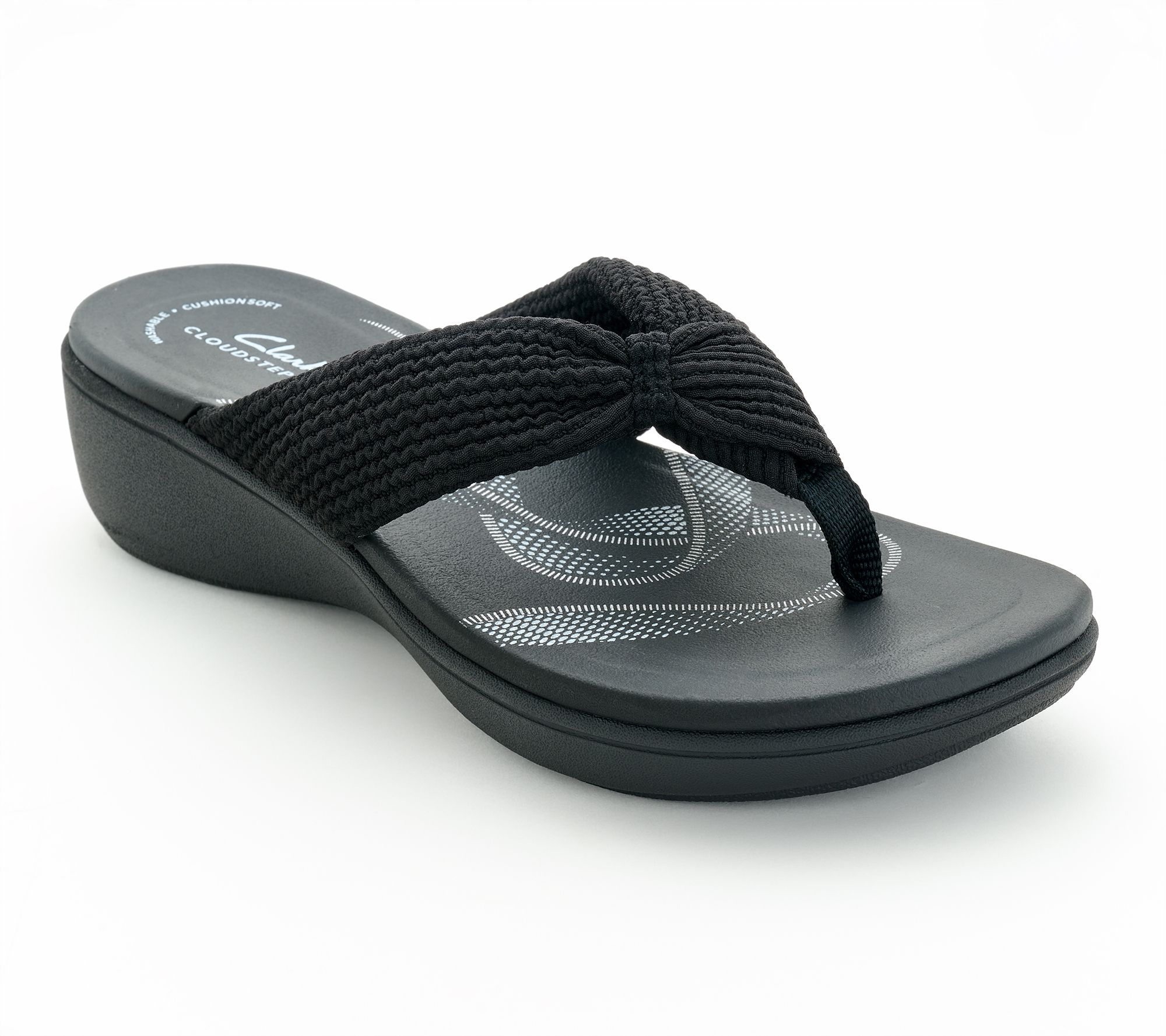 Clarks Cloudstepper Knit Thong Sandals -BreezeRae Erin