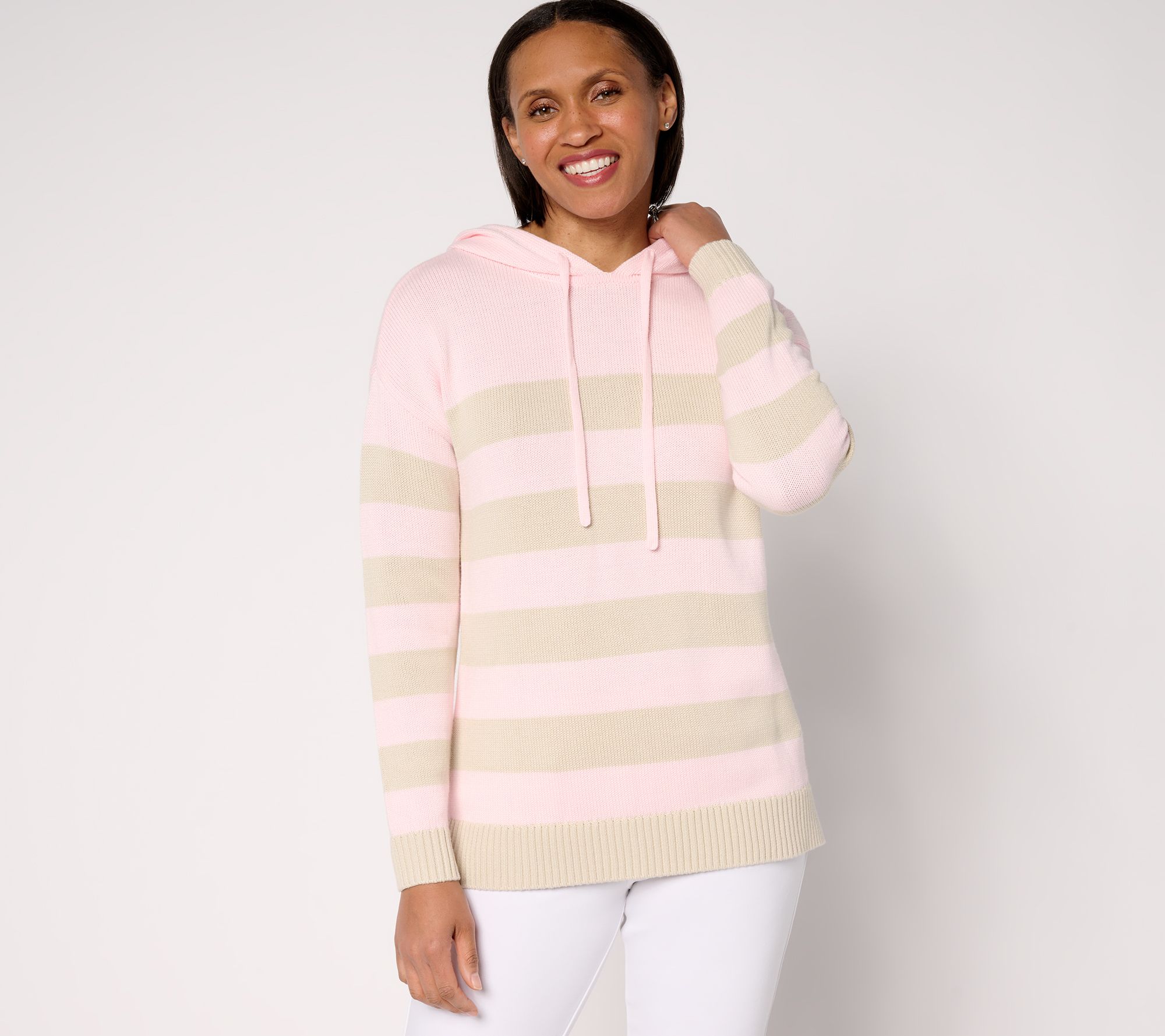 Belle Beach by Kim Gravel Seaside Sand Bar Stripe Hoodie