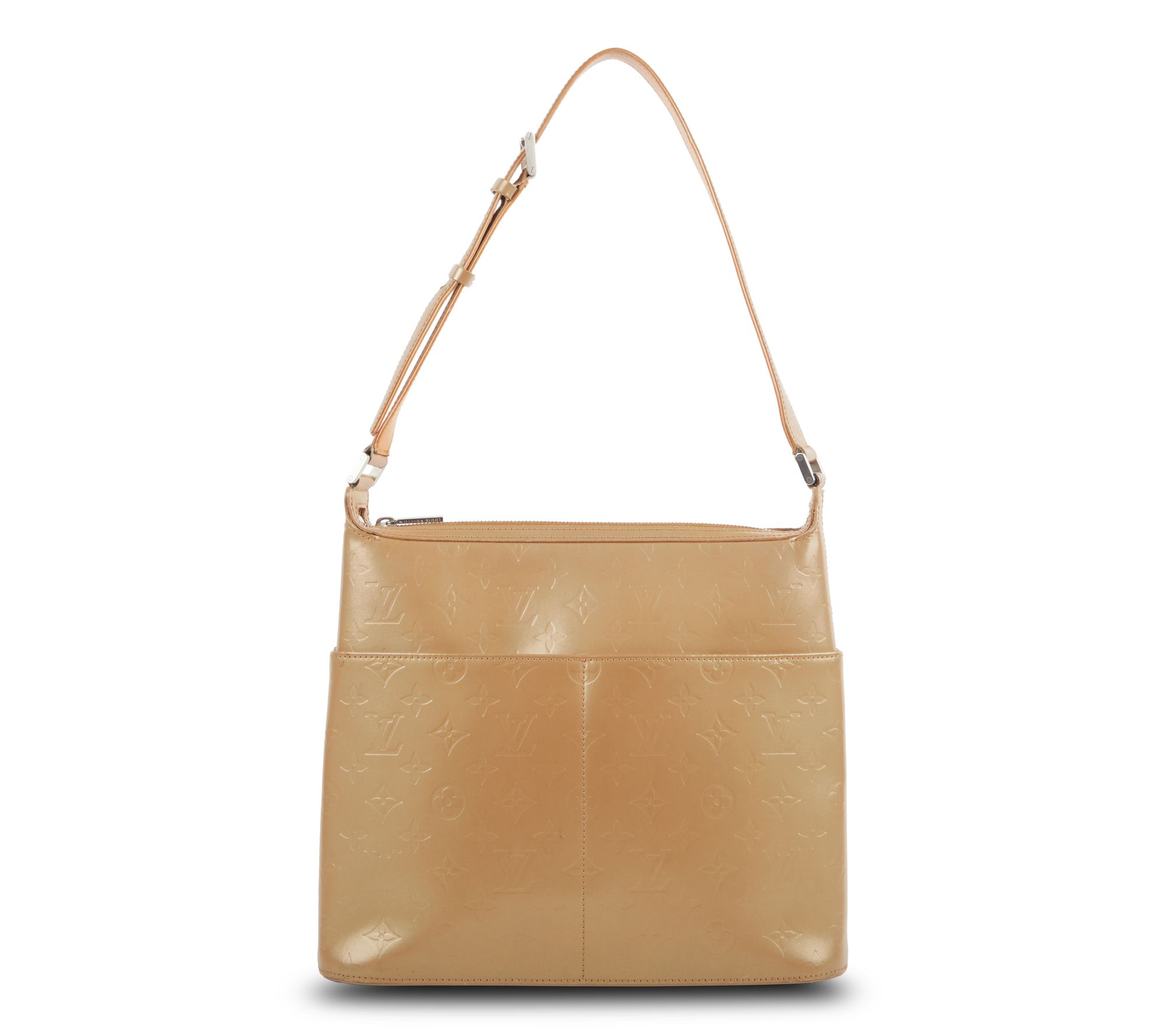 Pre-Owned Louis Vuitton Sutton Monogram Glace Beige - QVC.com