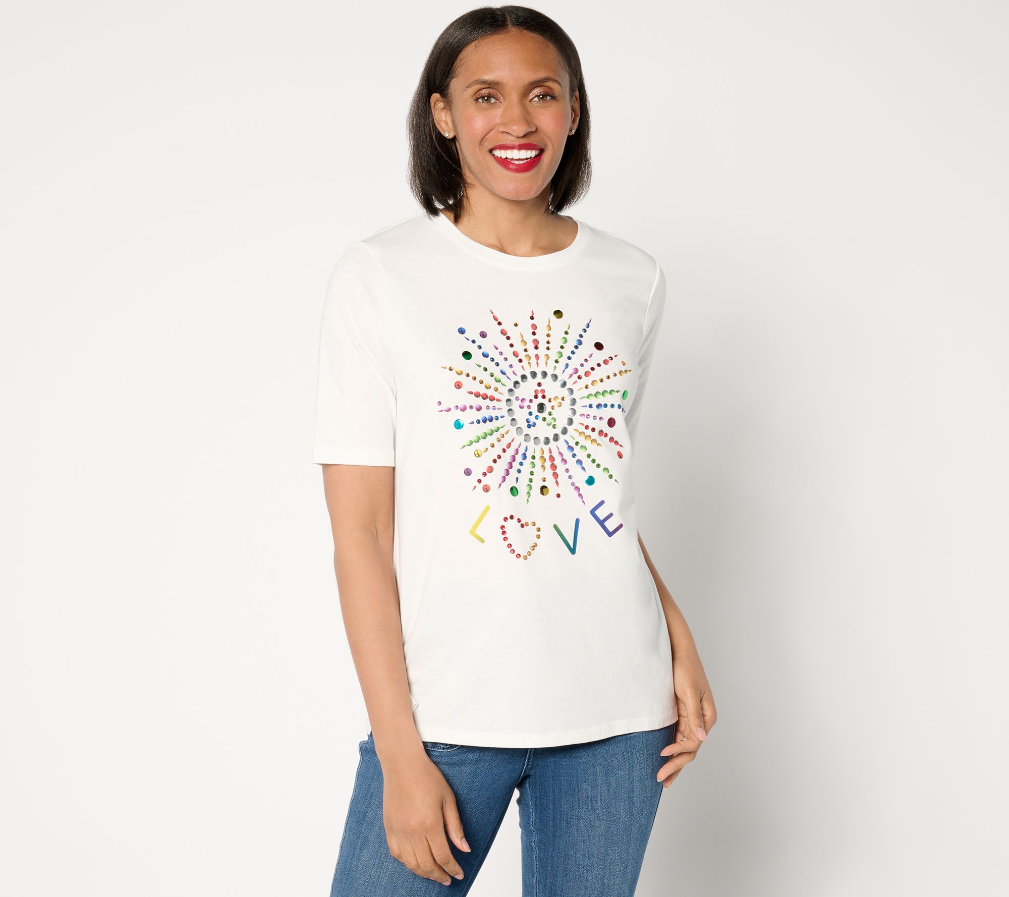 "As Is" LOGO by Lori Goldstein Pride Crewneck Knit Tee