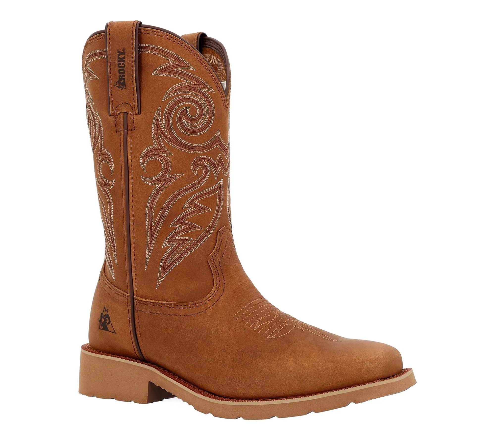 Rocky Men's MonoCrepe Leather Slip-Resistant Western Boot