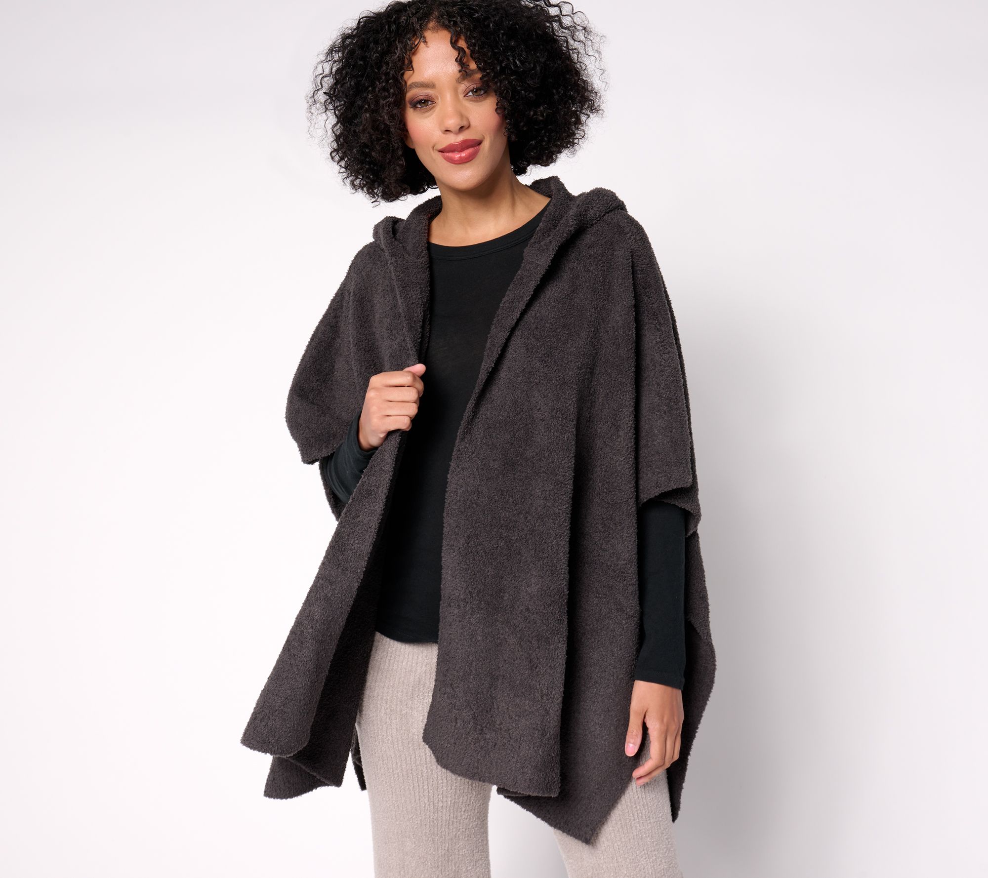 "As Is" Barefoot Dreams CozyChic Hooded Cardi Wrap