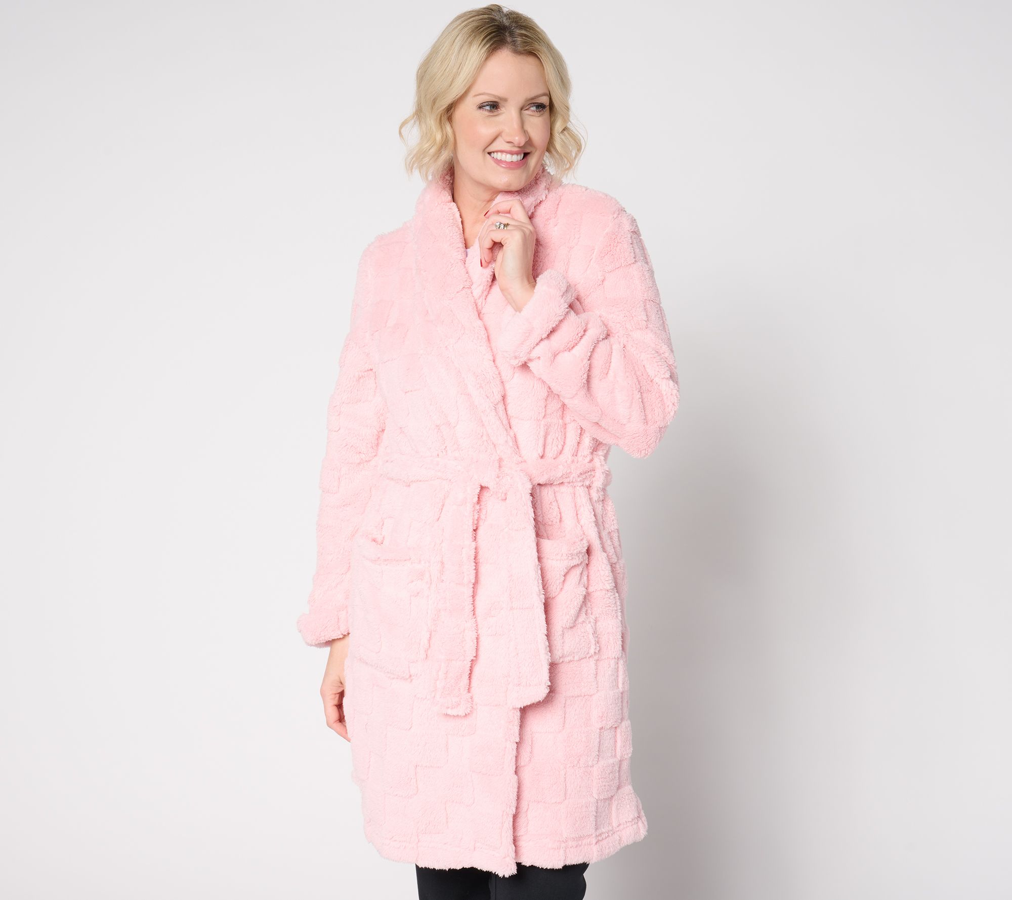 "As Is" MUK LUKS Checkerboard Plush Robe