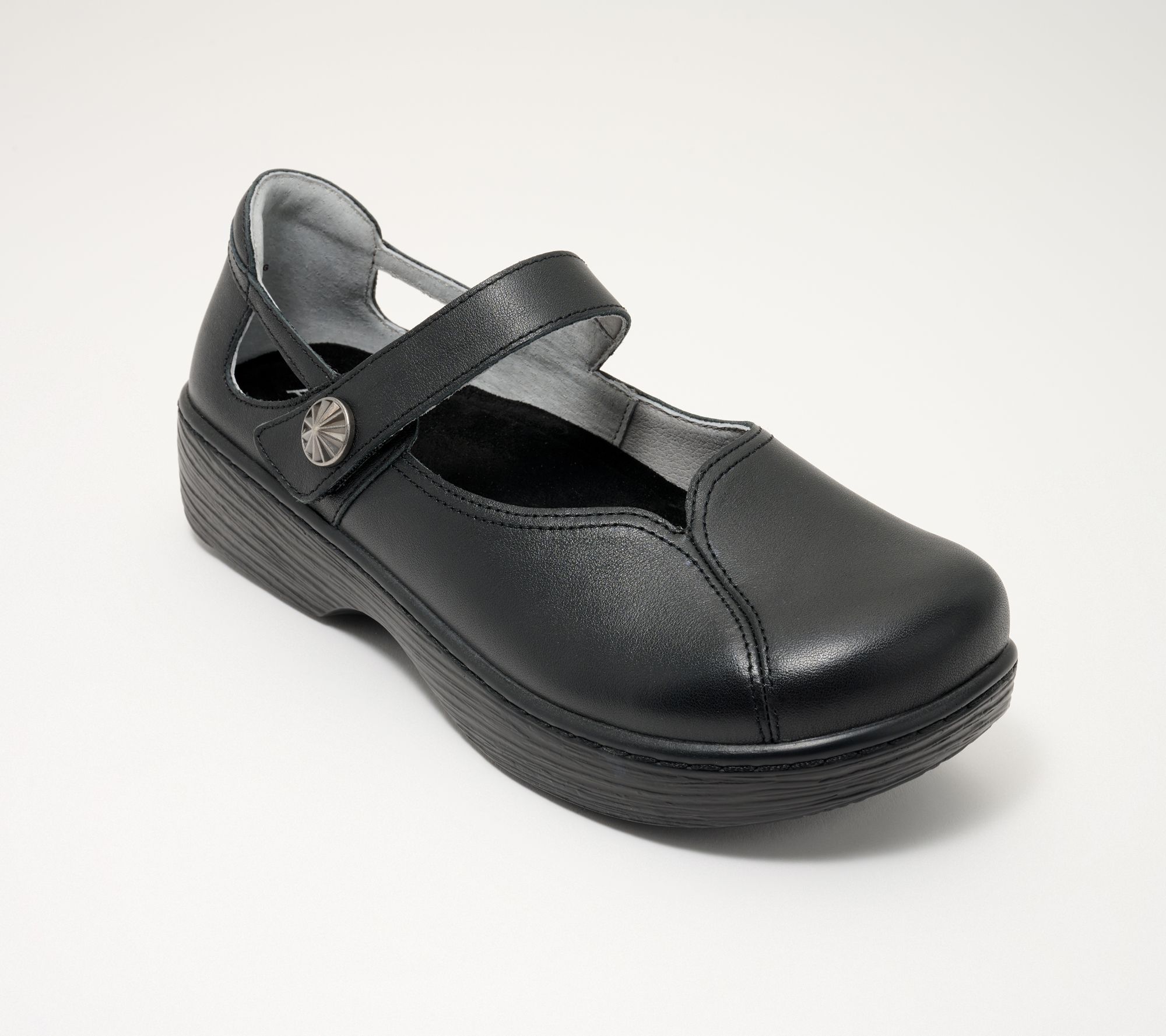 "As Is" Alegria Adjustable Leather Mary-Janes - Onika