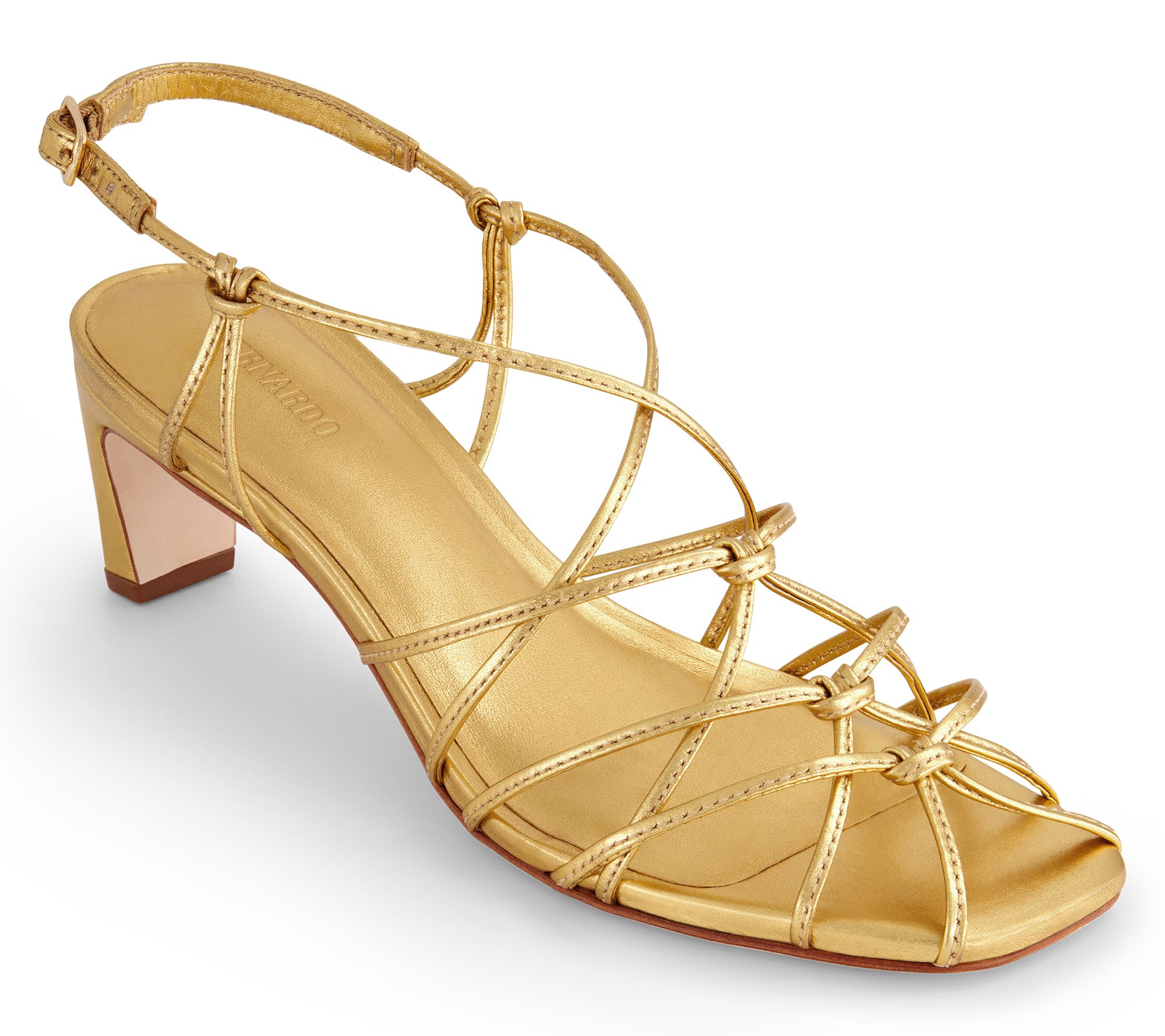 Bernardo Leather Heeled Strappy Sandals - Catrina