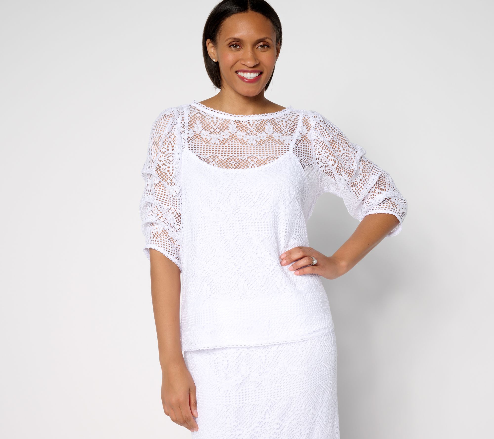 "As Is" Me by Jennie Garth Charlotte Lace Blouse