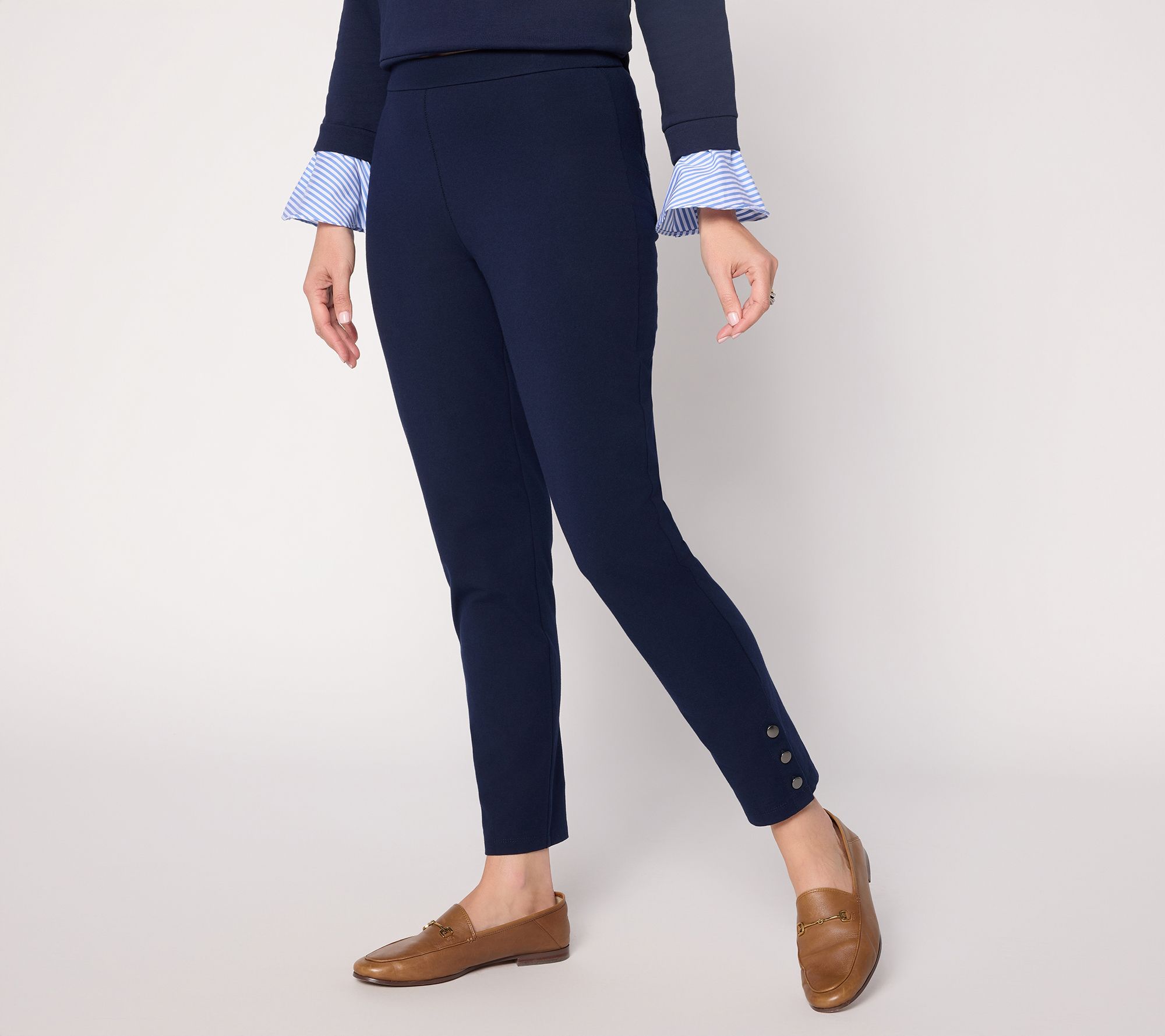 Susan Graver Weekend Regular Premium Stretch Aire Slim-Leg Ankle Pants