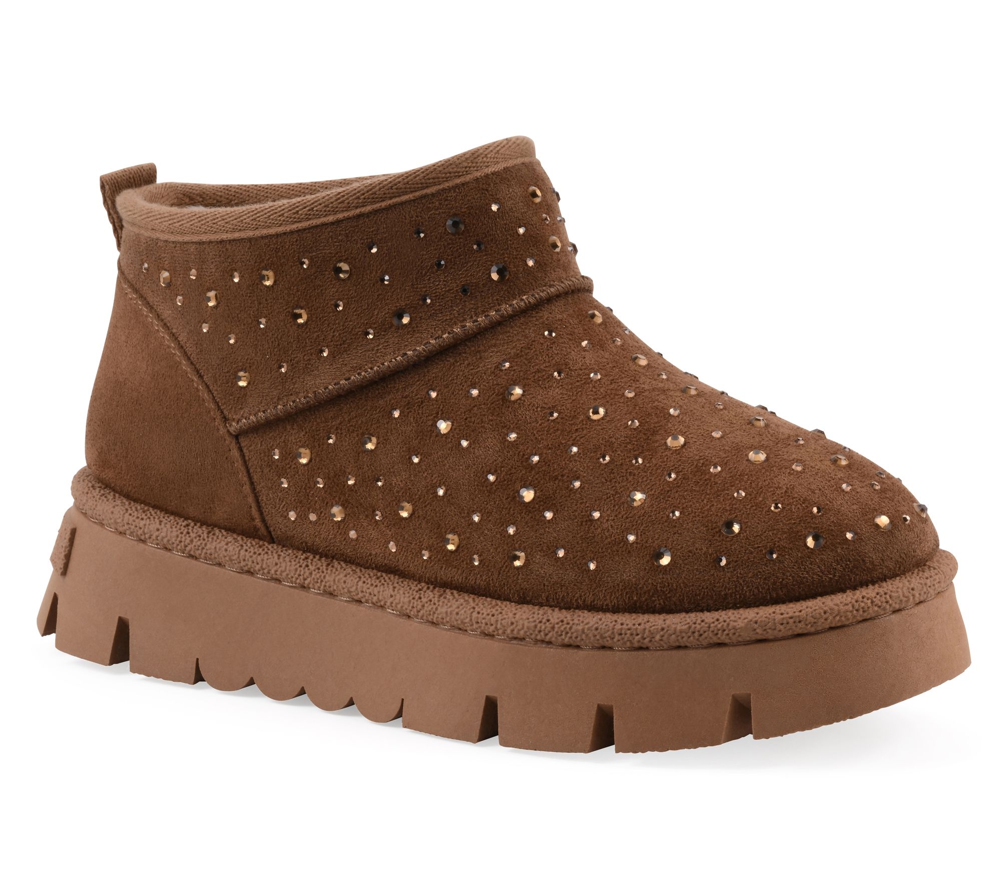 White Mountain Water-Resistant Faux Fur Sparkle Winter Boots - Tomas